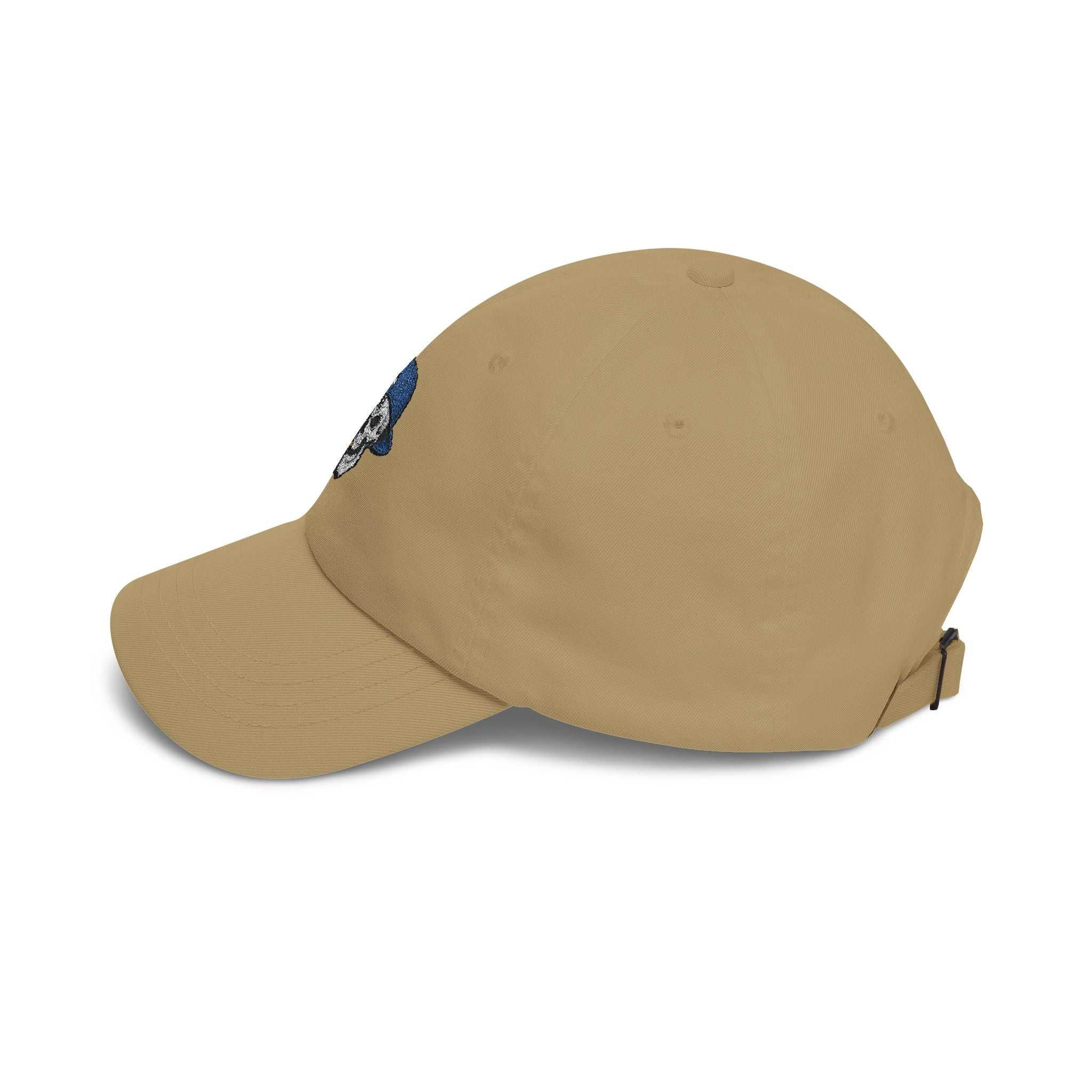 Skull With Cigar Dad Cap — Retro Embroidered Baseball Hat
