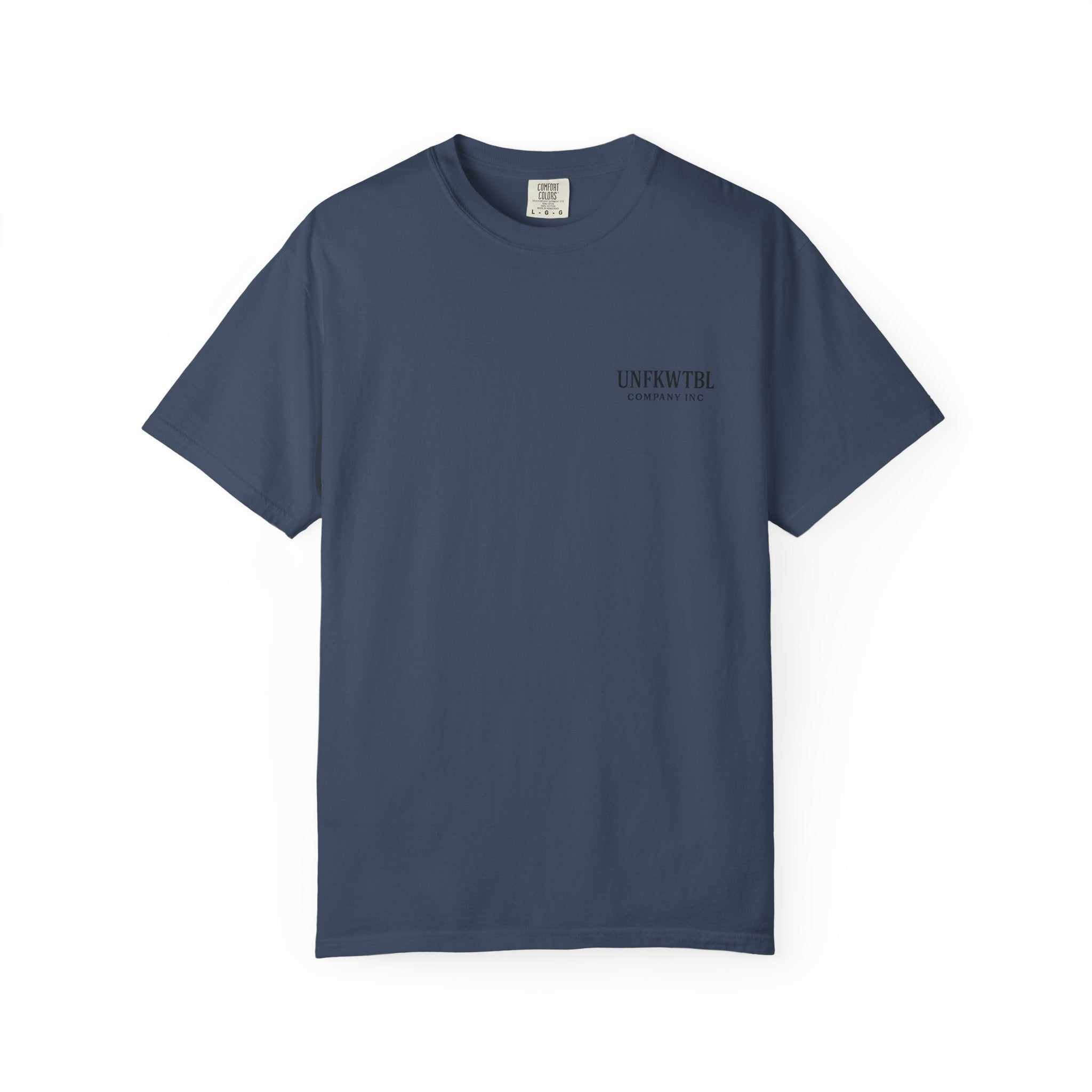 Navy blue Chucky Cocktail unisex T-shirt with horror-themed design made of soft 100% cotton.