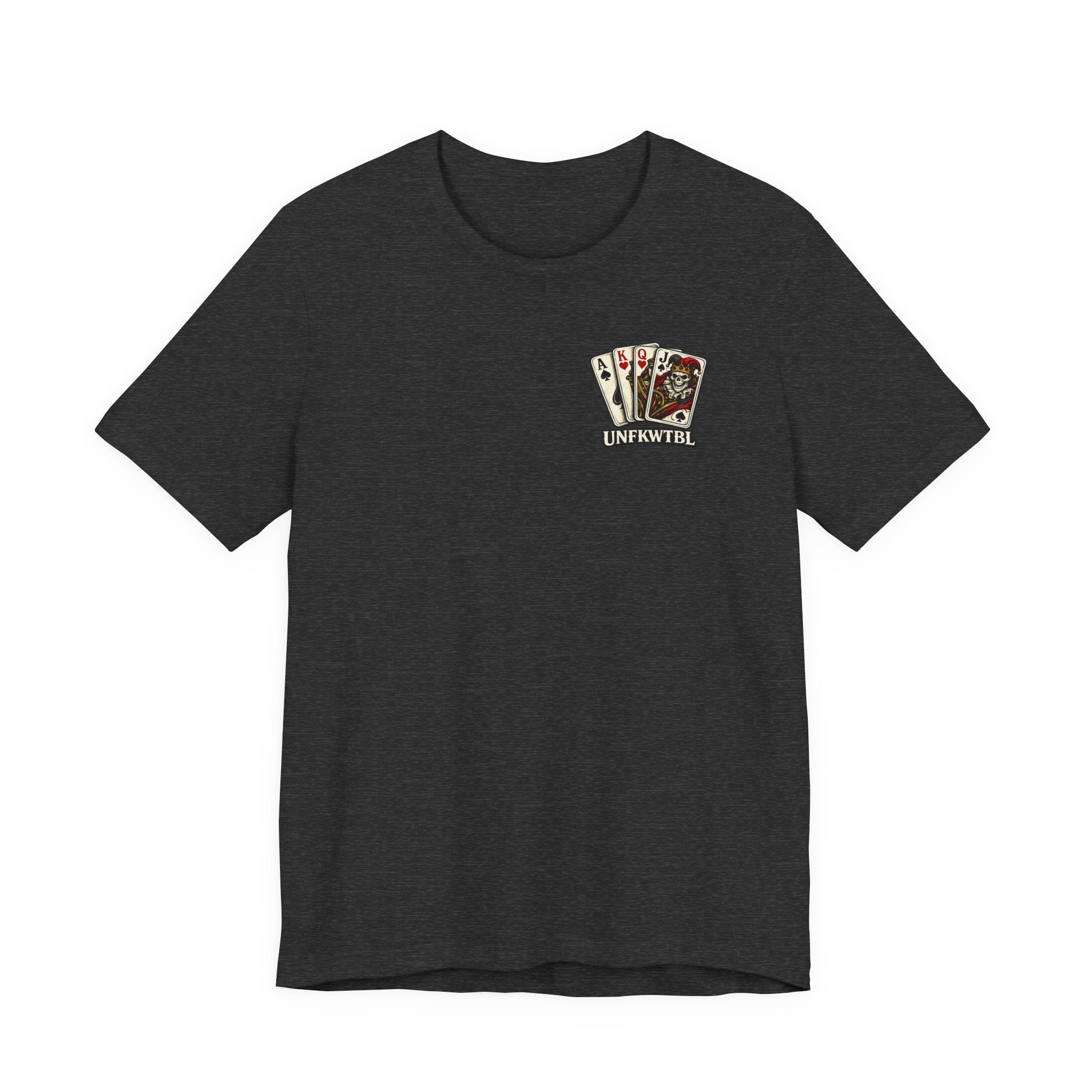 Queen of the House Poker T‑Shirt — Day of the Dead Card Skull Tee