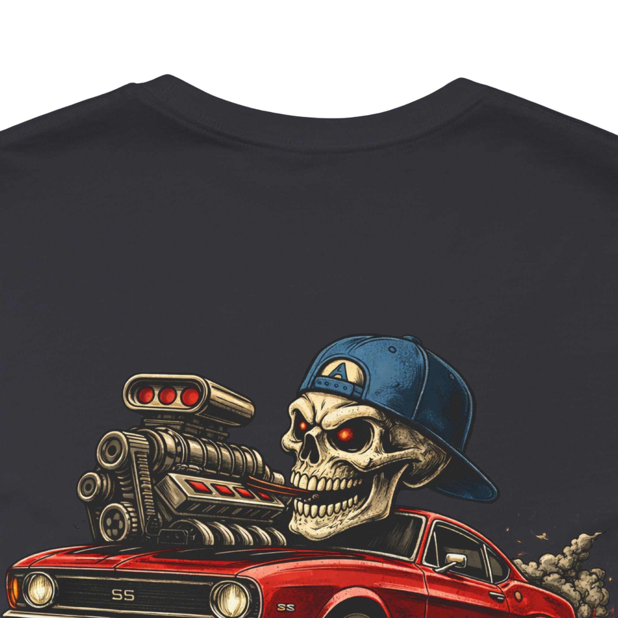 Full Throttle Till The End Tee — Skull Muscle Car Graphic T-Shirt
