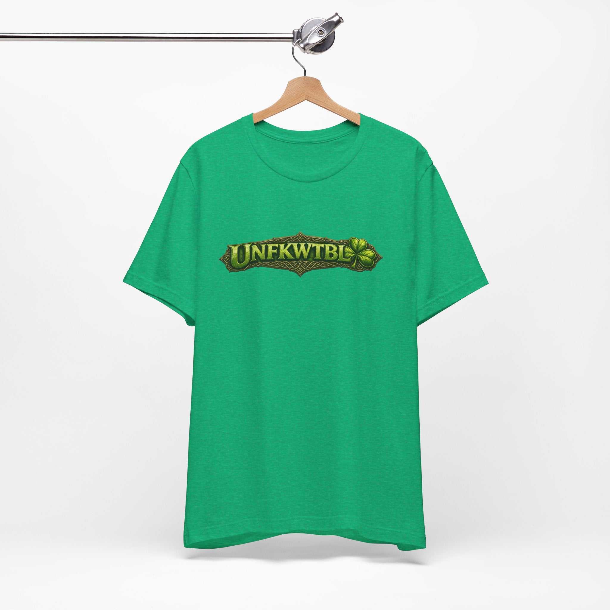Clover Trail Graphic Tee with UNEKWTBL Lucky Shamrock hand-drawn nature design on soft breathable cotton