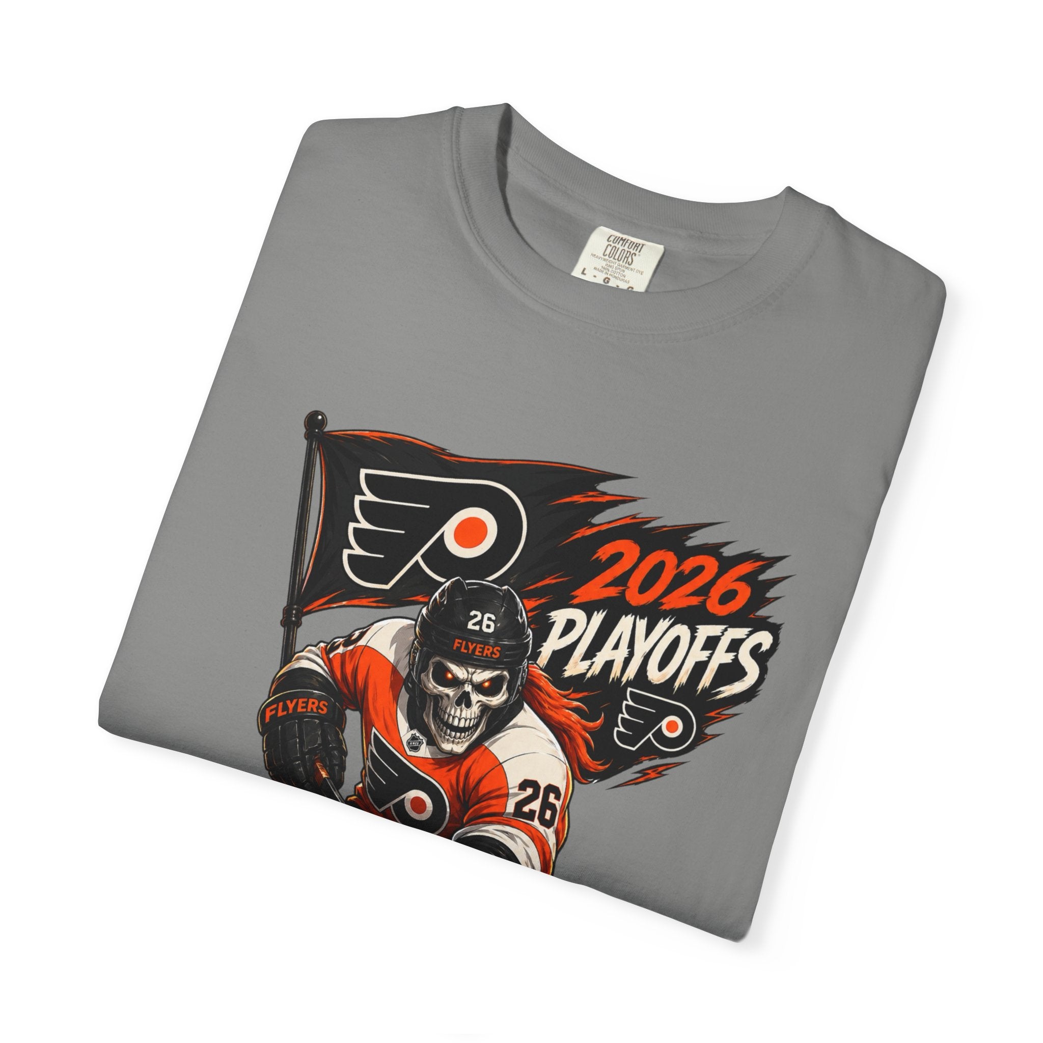 Flyers 2026 Playoffs Hockey T-Shirt — 'Let's Go Flyers' Vintage Skate Design