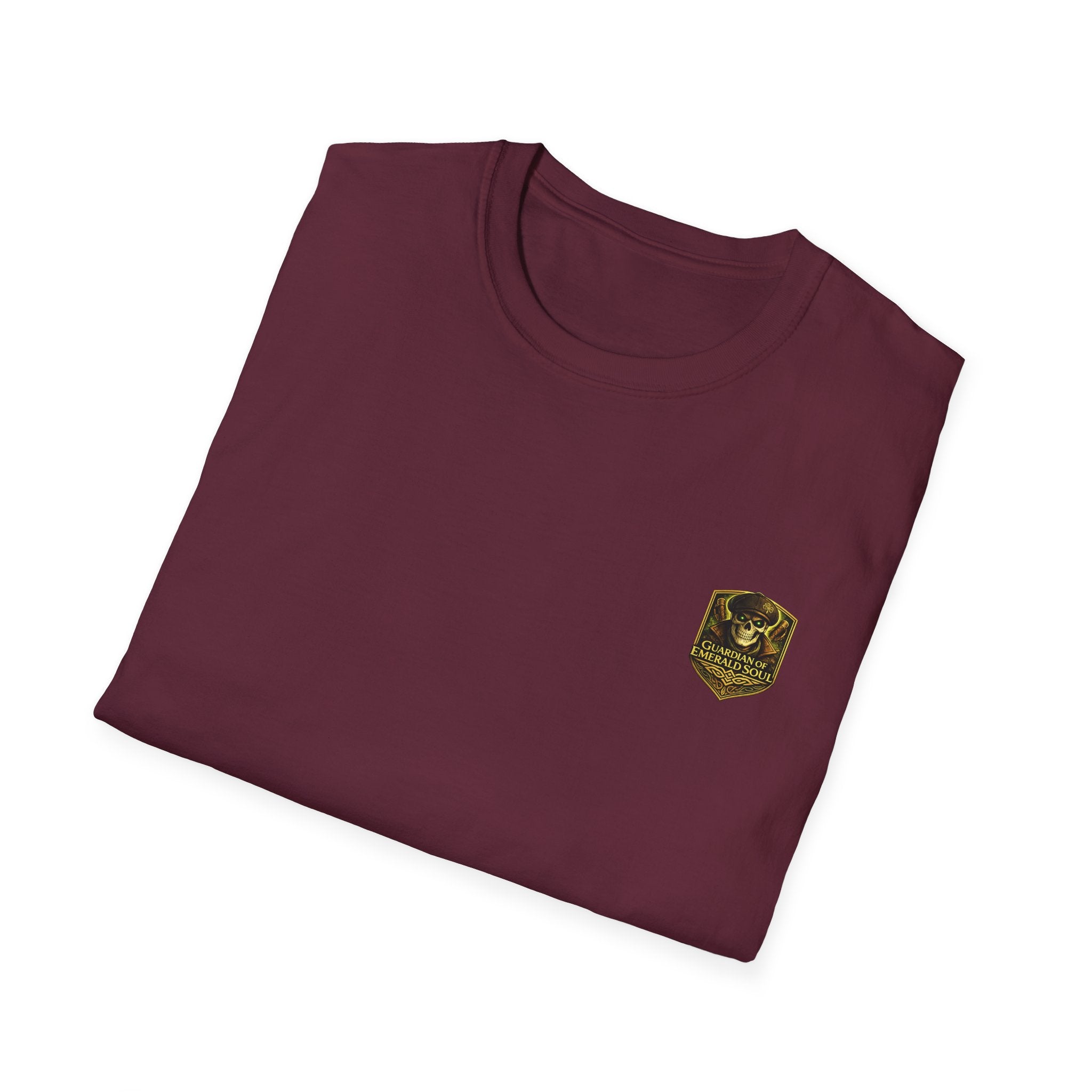 Guardian of the Emerald Soul T-Shirt — Fantasy Skeleton Adventurer Graphic Tee
