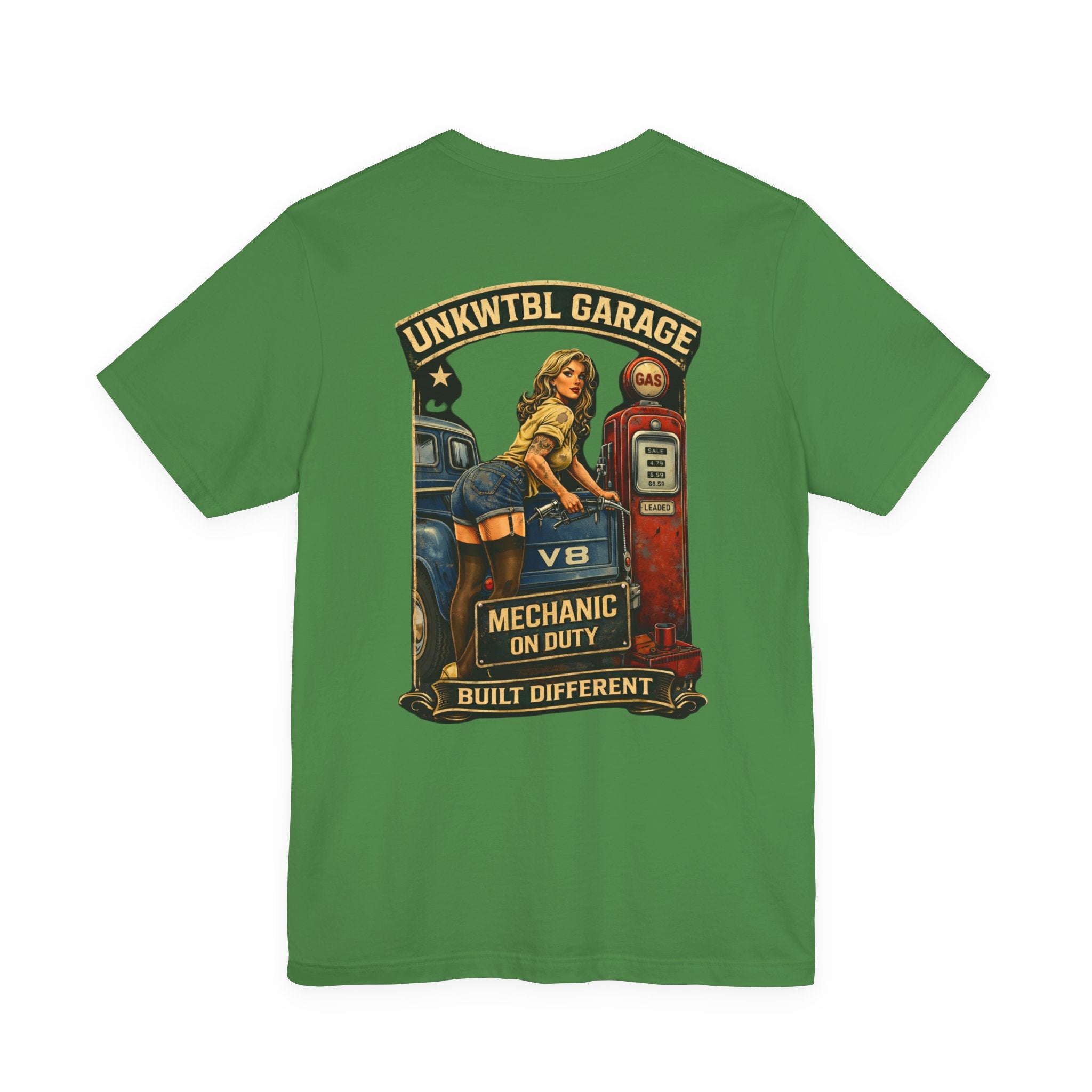 Mechanic On Duty Tee — Vintage Pinup Garage Shirt