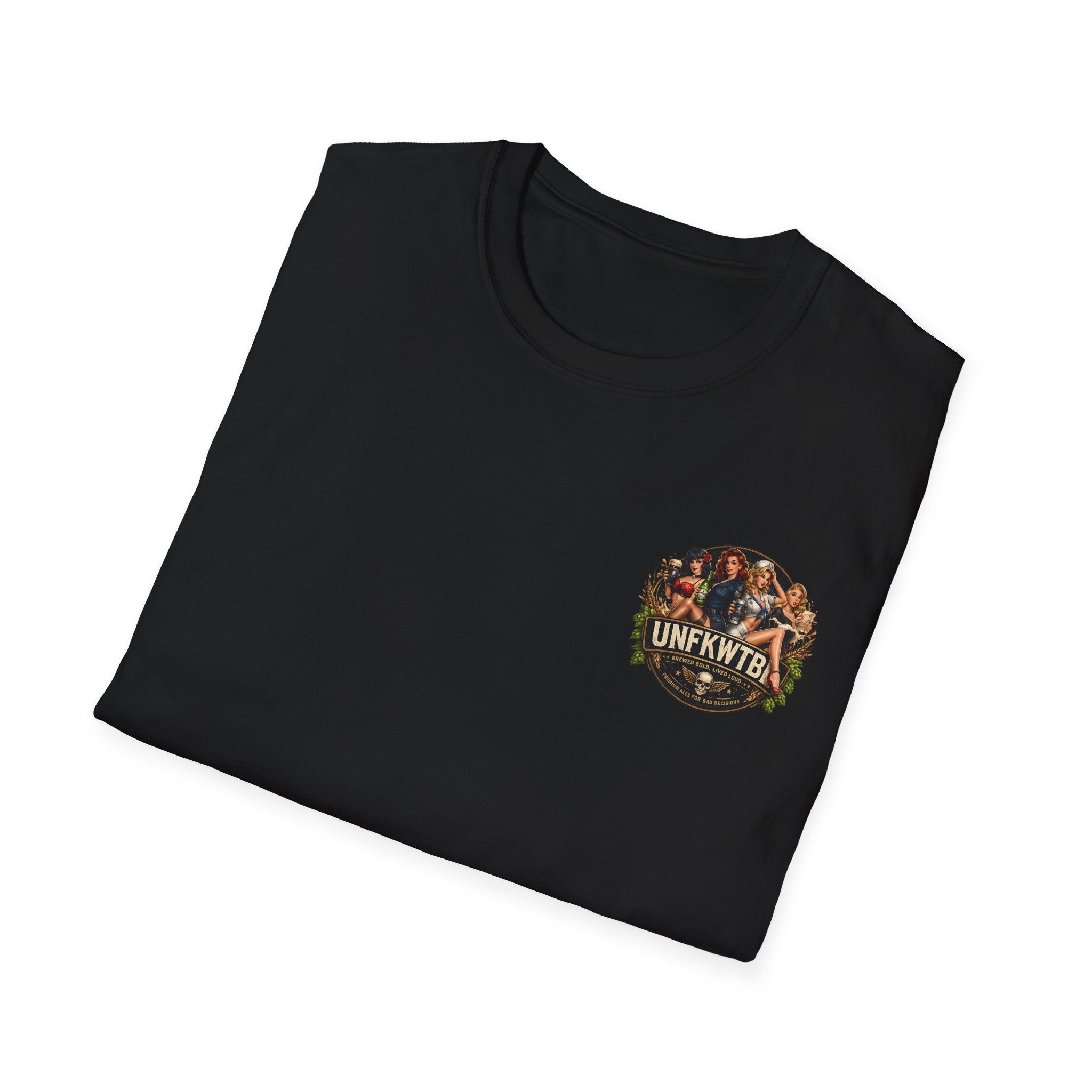 Pinup Rebel T-Shirt — "UNFKWTBL: Naughty by Nature, Delicious by Choice" Vintage Rock Tee