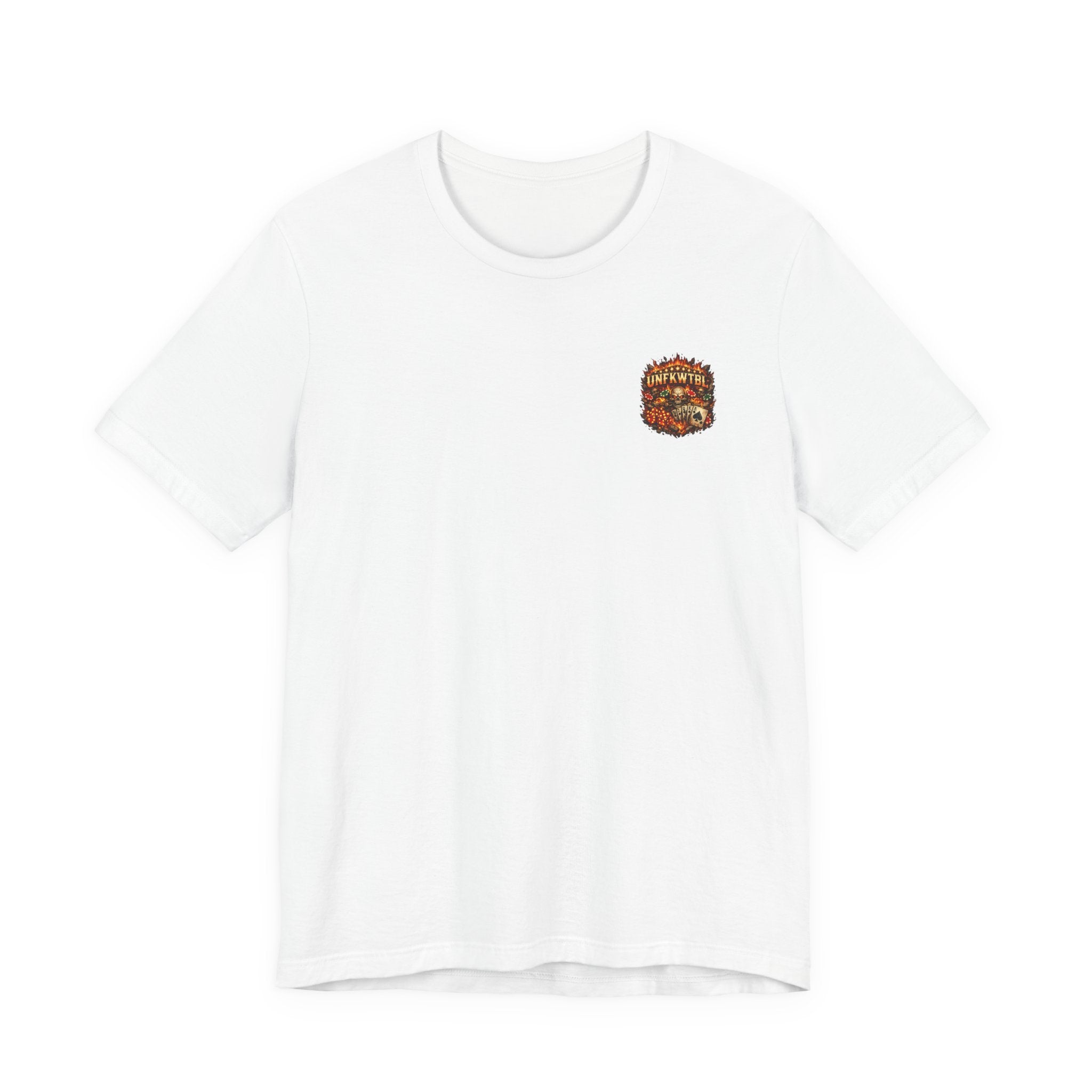 Devil Poker Tee — Fiery Demon Back Graphic T-Shirt