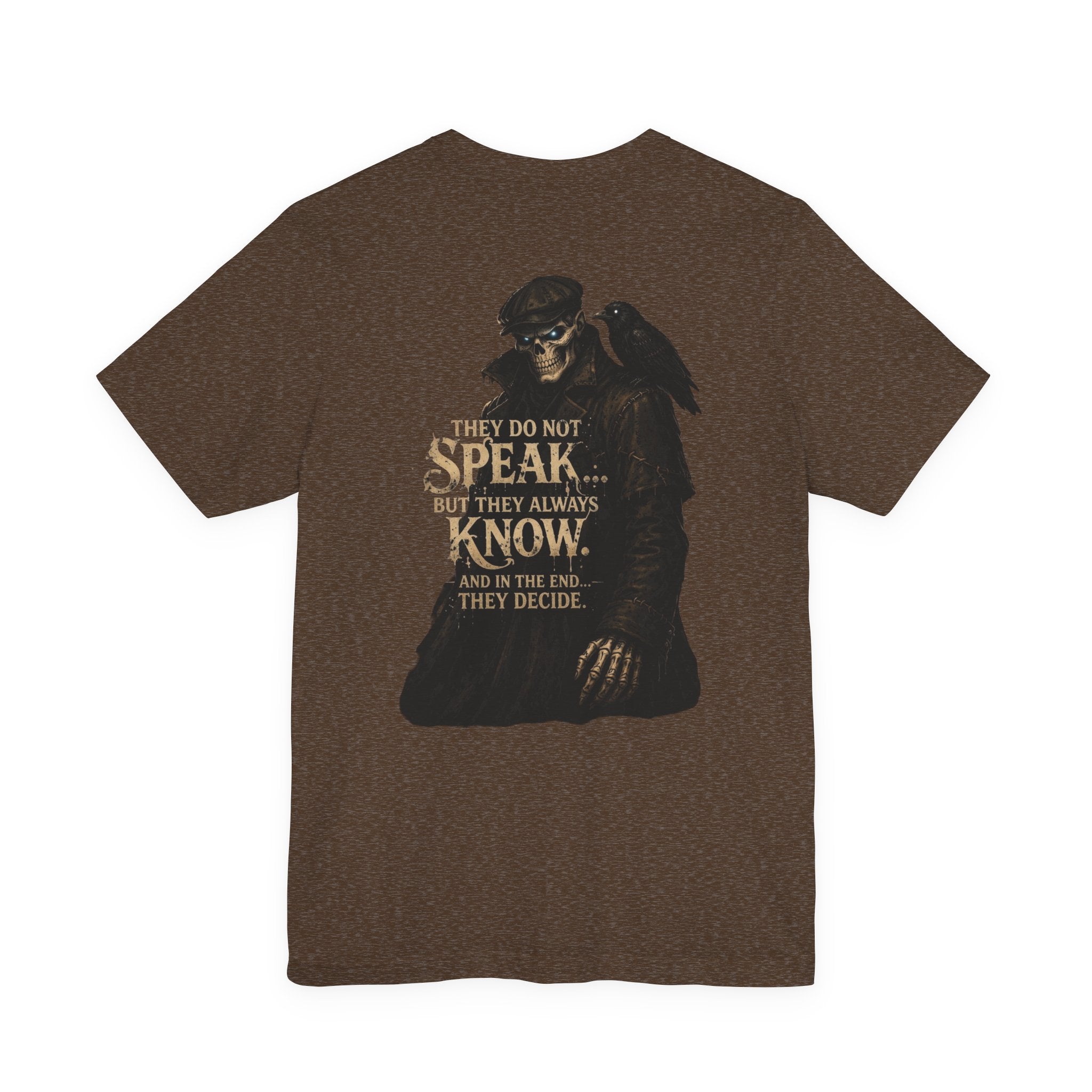 Raven & Reaper Graphic Tee — "They Do Not Speak" Gothic Horror T-Shirt