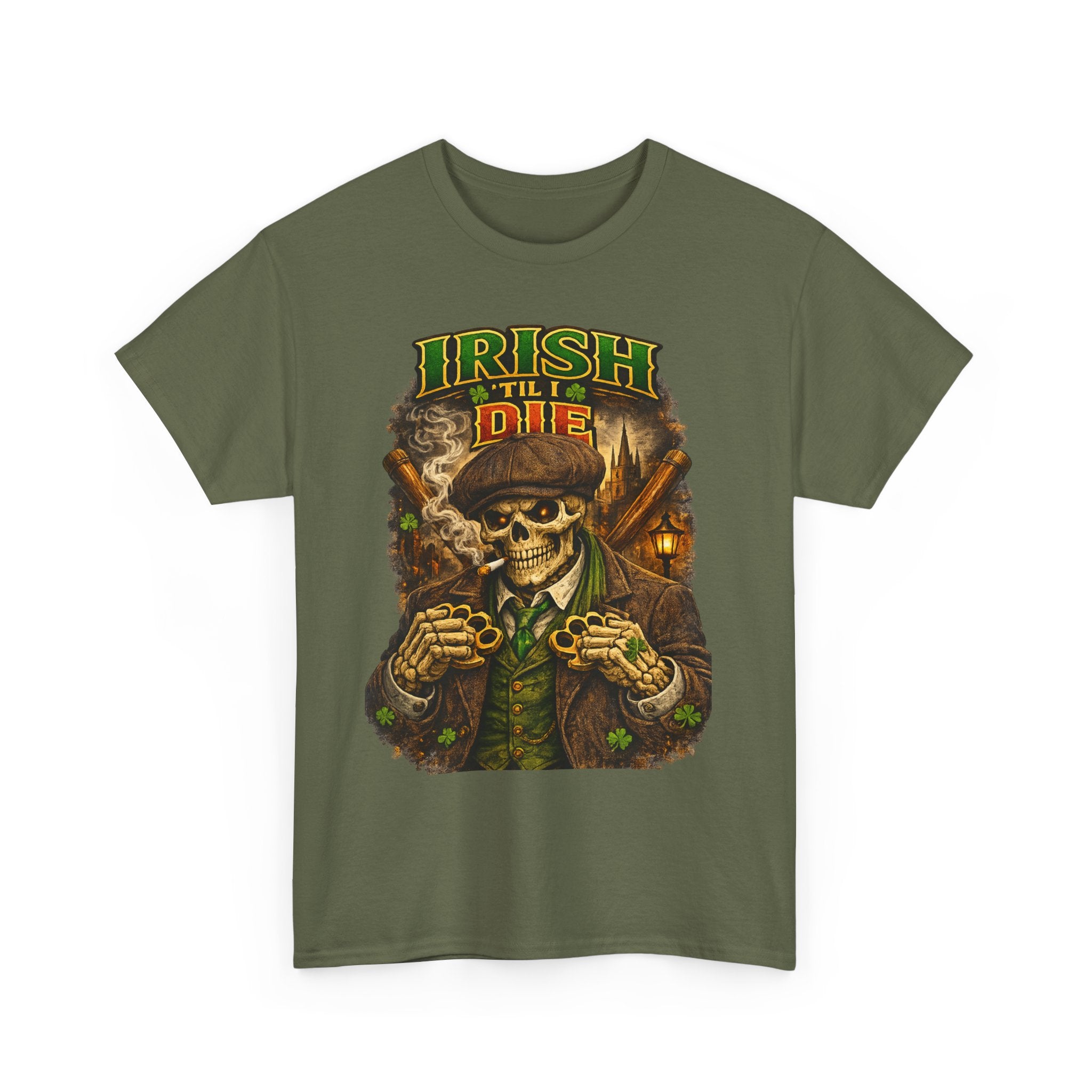 Irish 'Til I Die Skull T-Shirt — St. Patrick's Day Celtic Skeleton Tee