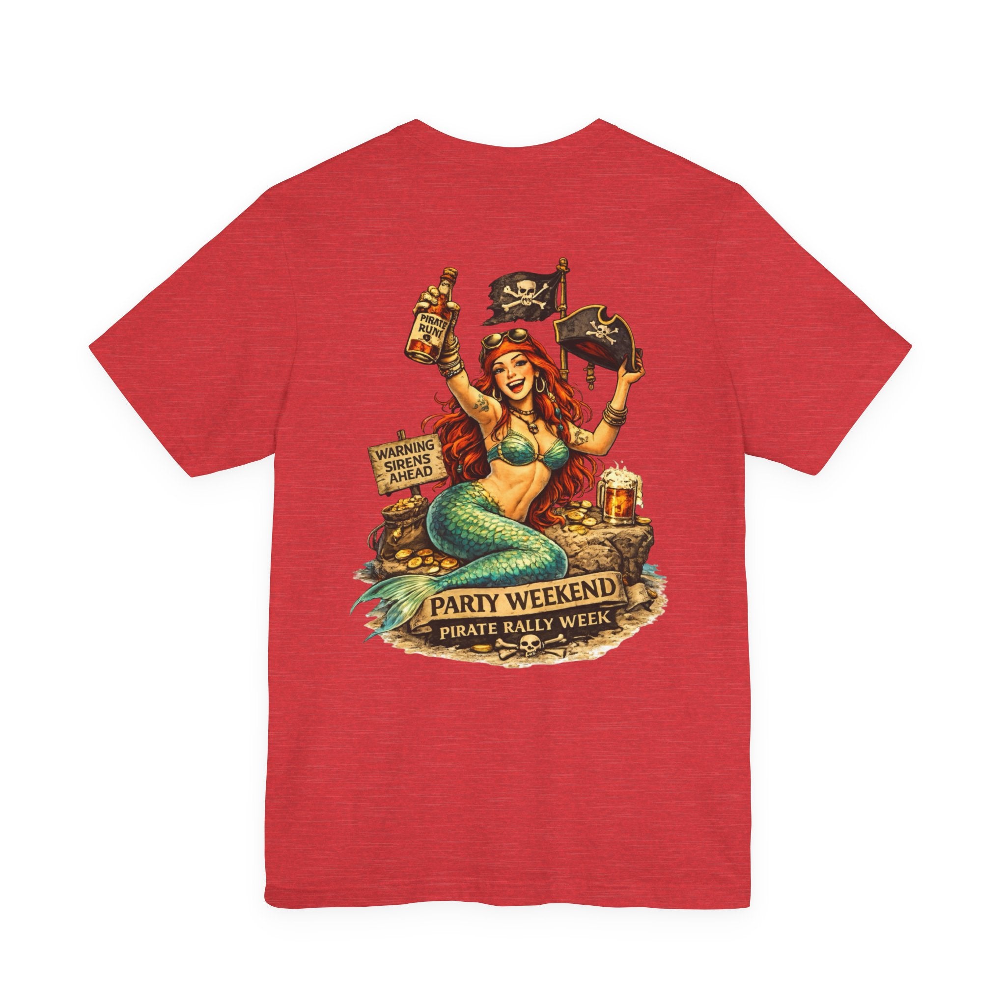 Pirate Mermaid Party Tee — “Party Weekend Pirate Rally Week” Graphic T-Shirt