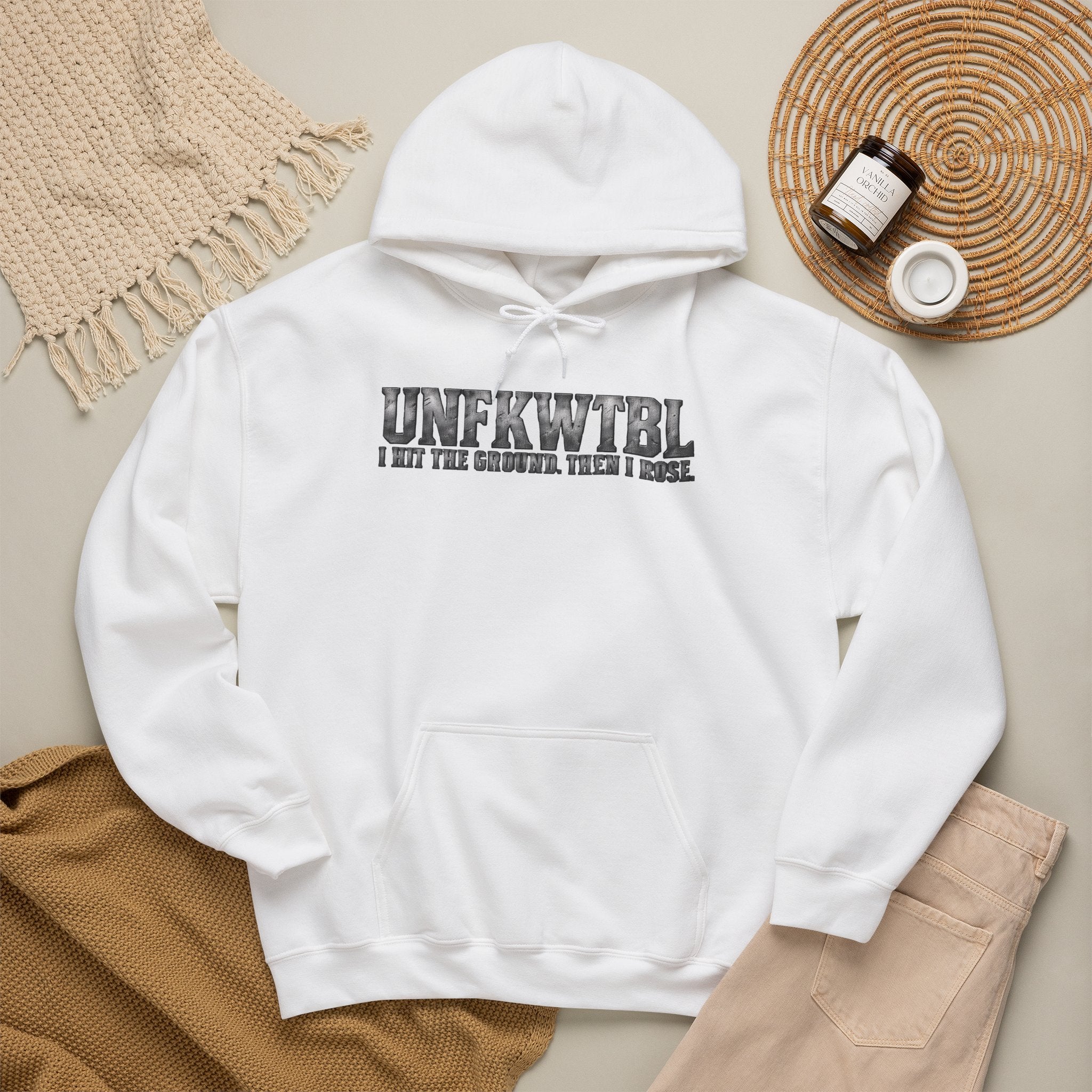 Hoodie — UNFKWTBL "I Beat The Odds" Vintage College Style