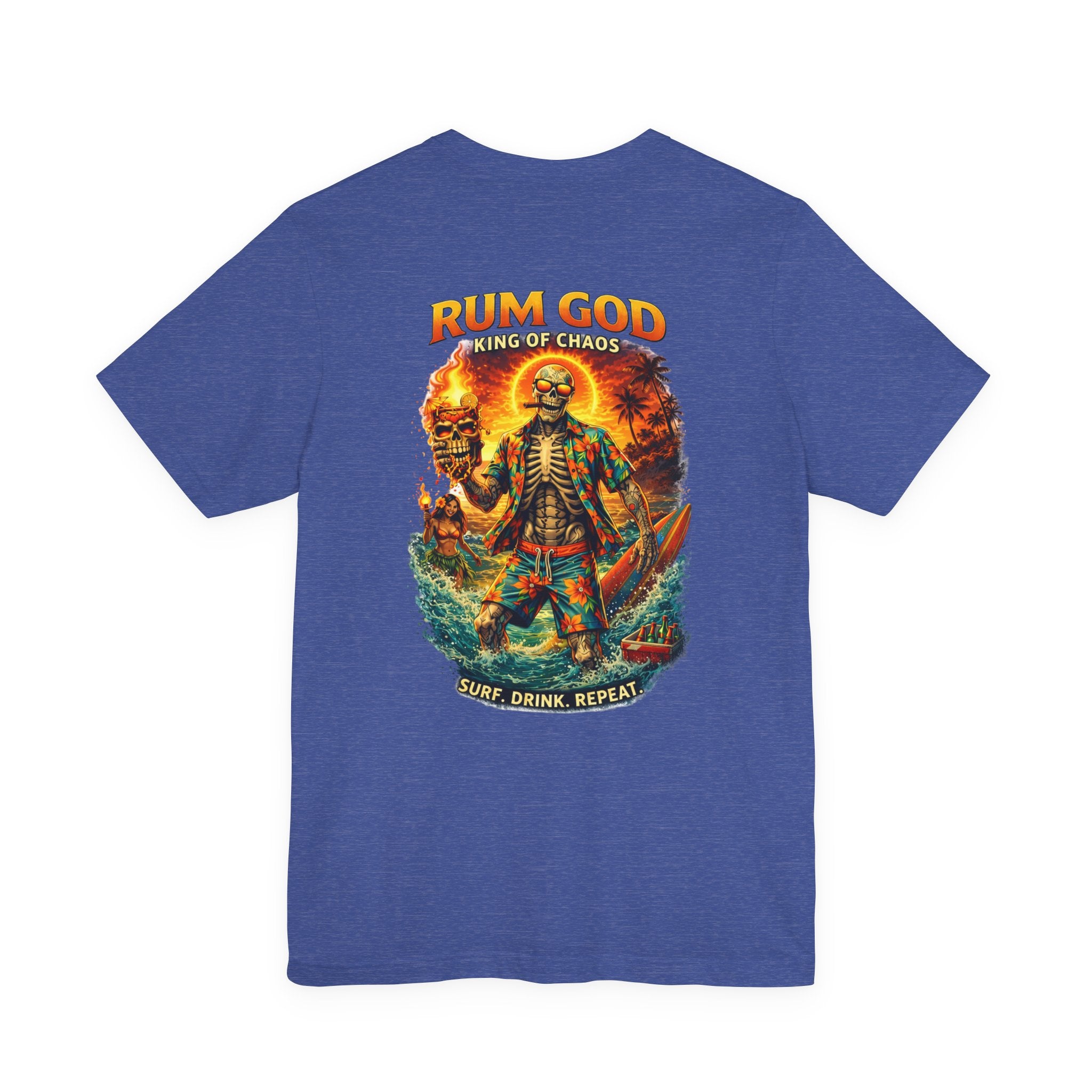 Rum God T‑Shirt — Pirate Skeleton Rum Shirt, "Rum God: Reign of Chaos" Graphic Tee