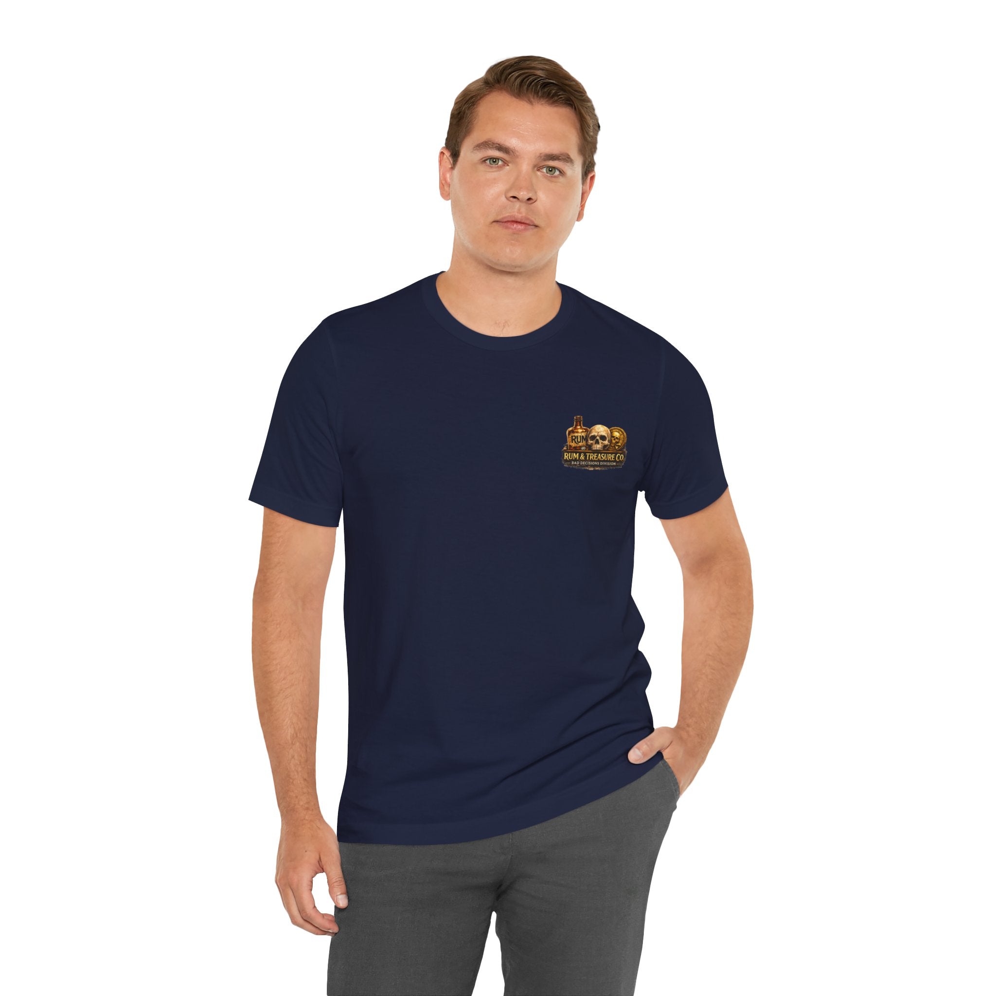 Pirate Skull Treasure Tee — Skeleton Captain, Mermaids & Gold Chest Graphic T-Shirt