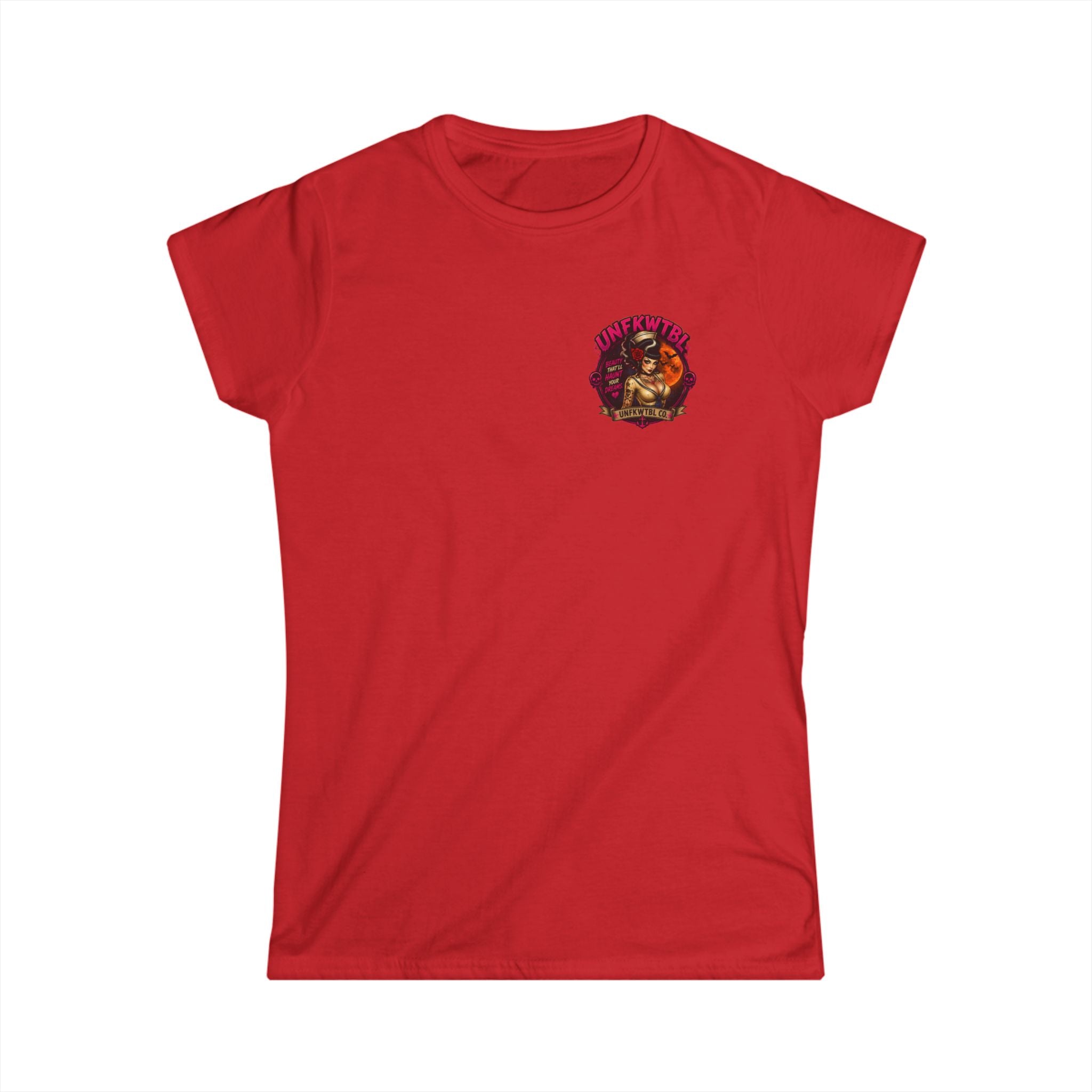 Zombie beach pinup Women’s White Tee — Classic Softstyle Crewneck
