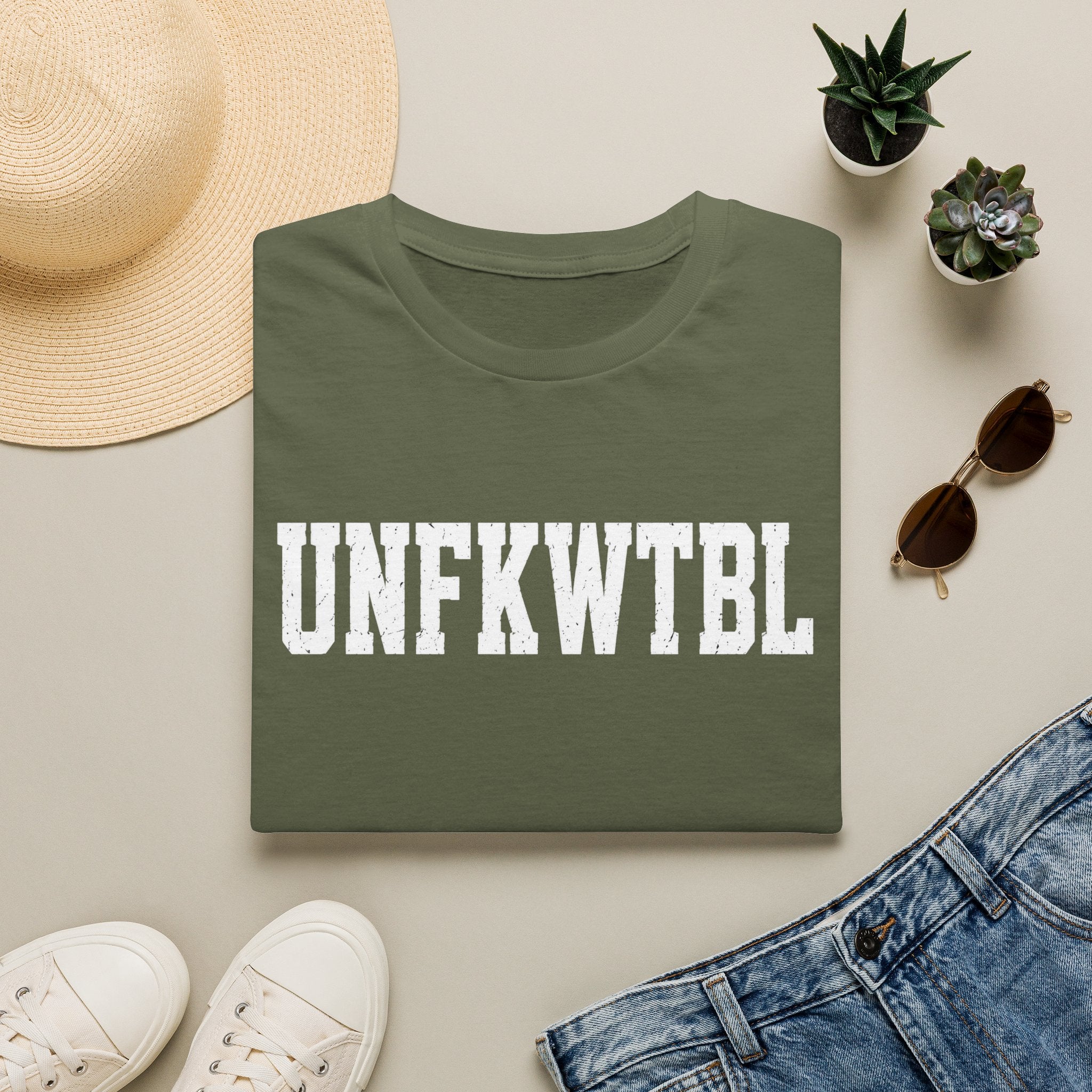 UNFKWTBL Graphic T-Shirt — Bold Collegiate Lettering