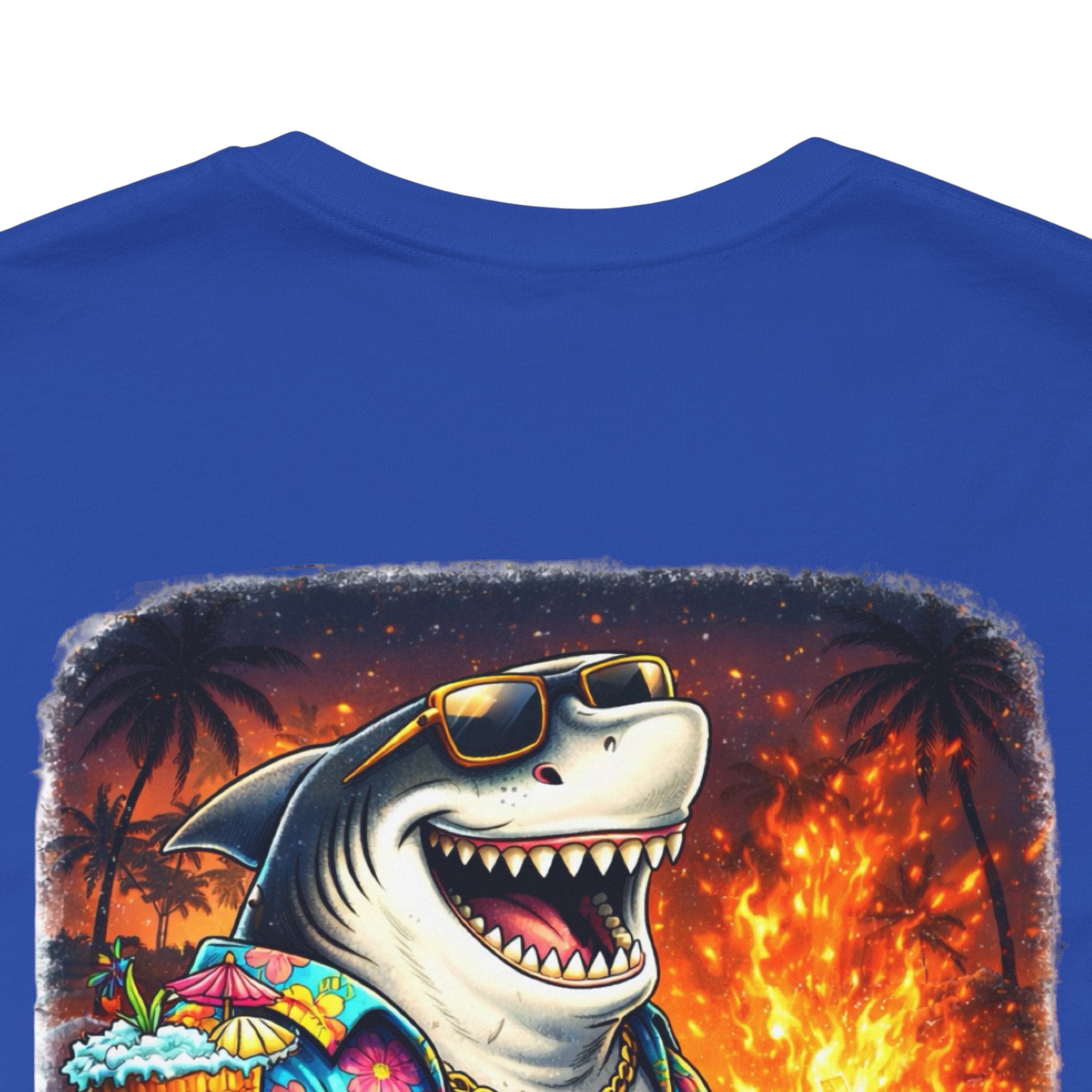 Shark Bonfire Tee — "Sharks Don’t Tan, We Toast" Graphic T-Shirt