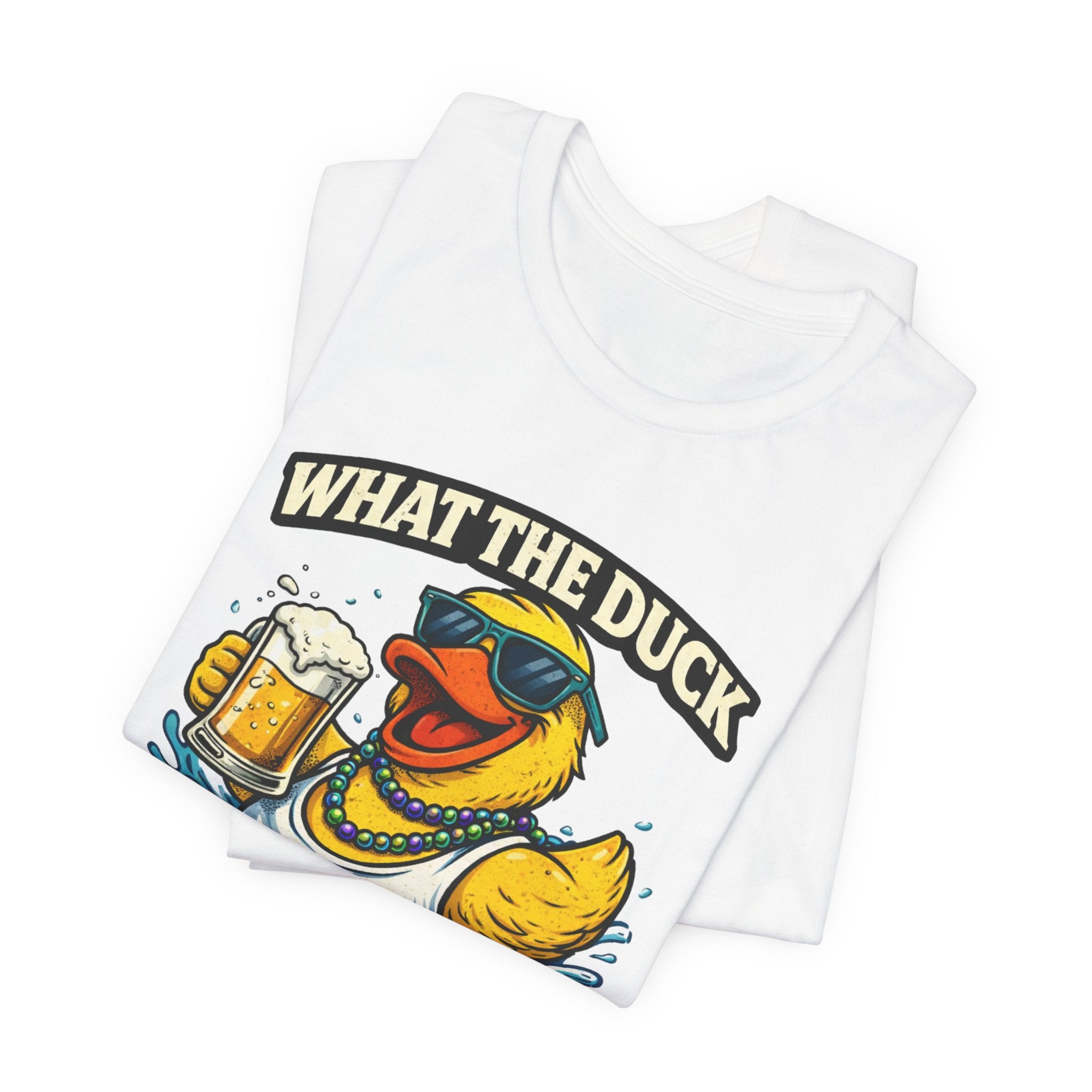 What The Duck Tee — 'No Rules, Just Drinks' Funny Beer Duck T-Shirt
