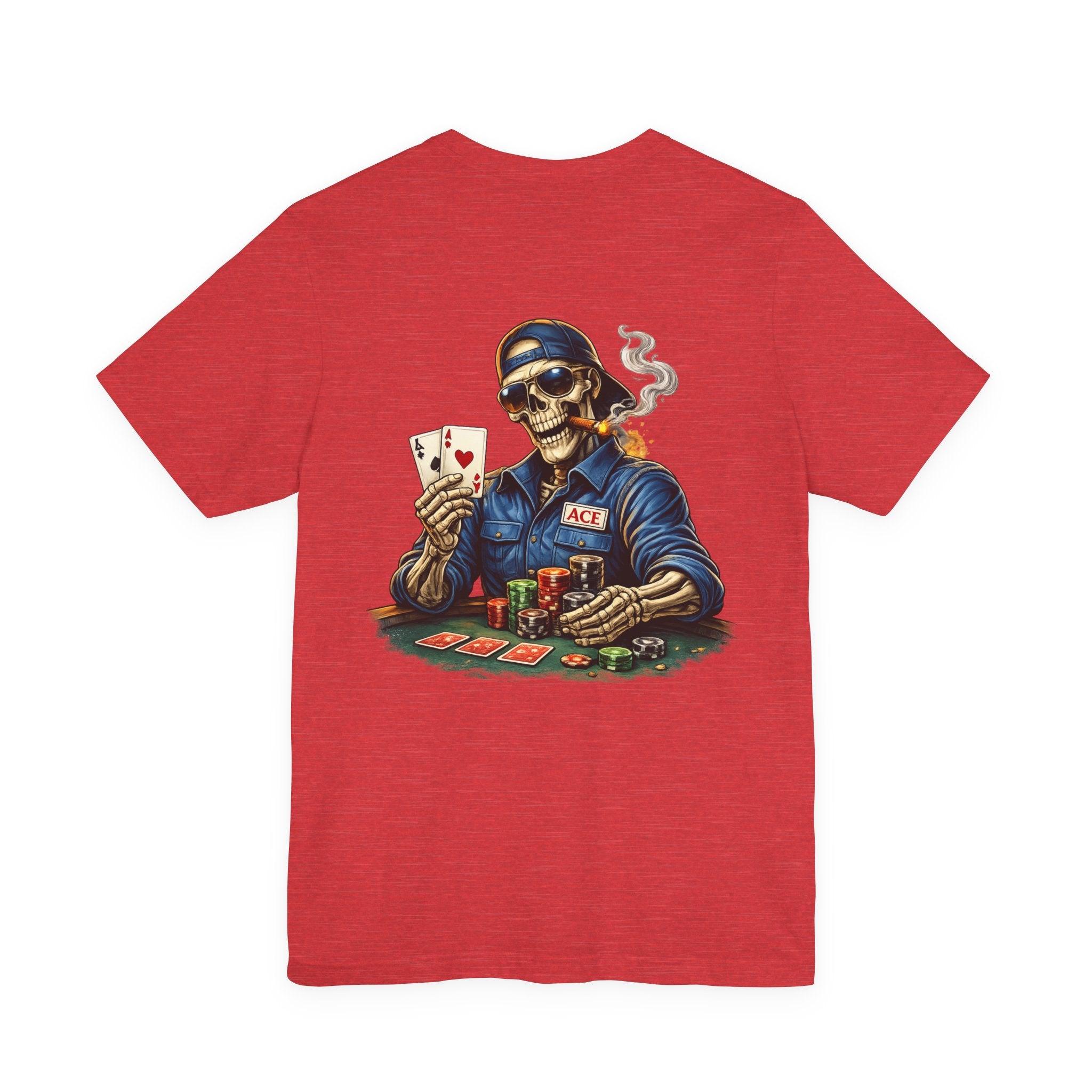 Poker Skeleton Tee — 'Ace' Skull Gambler Graphic T-Shirt