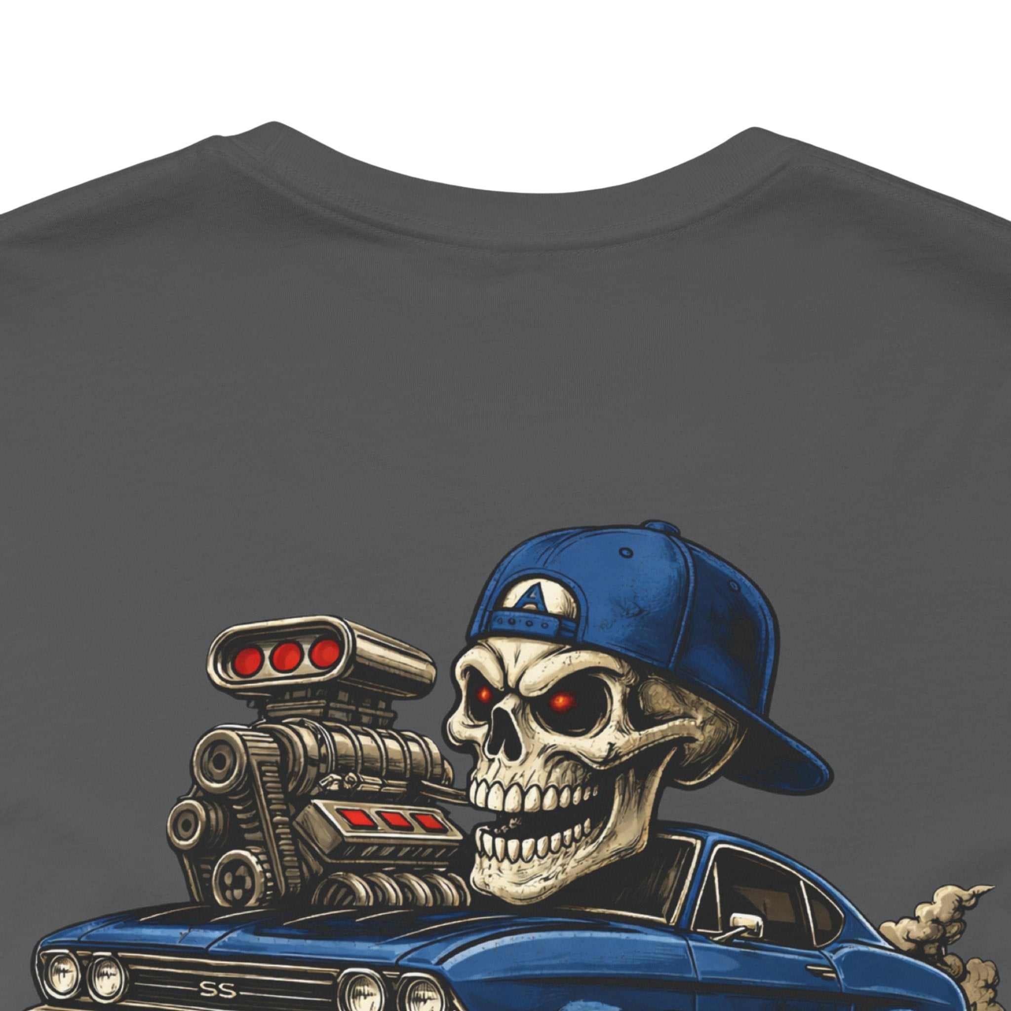 Burnout Skull Muscle Car Tee — "Still Burnin' Rubber" Graphic T-Shirt