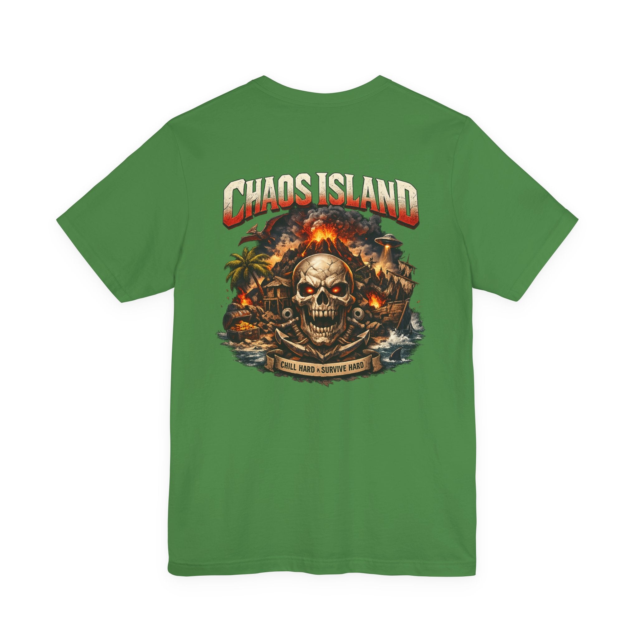 Chaos Island Skull T-Shirt — Tropical Pirate Graphic Tee