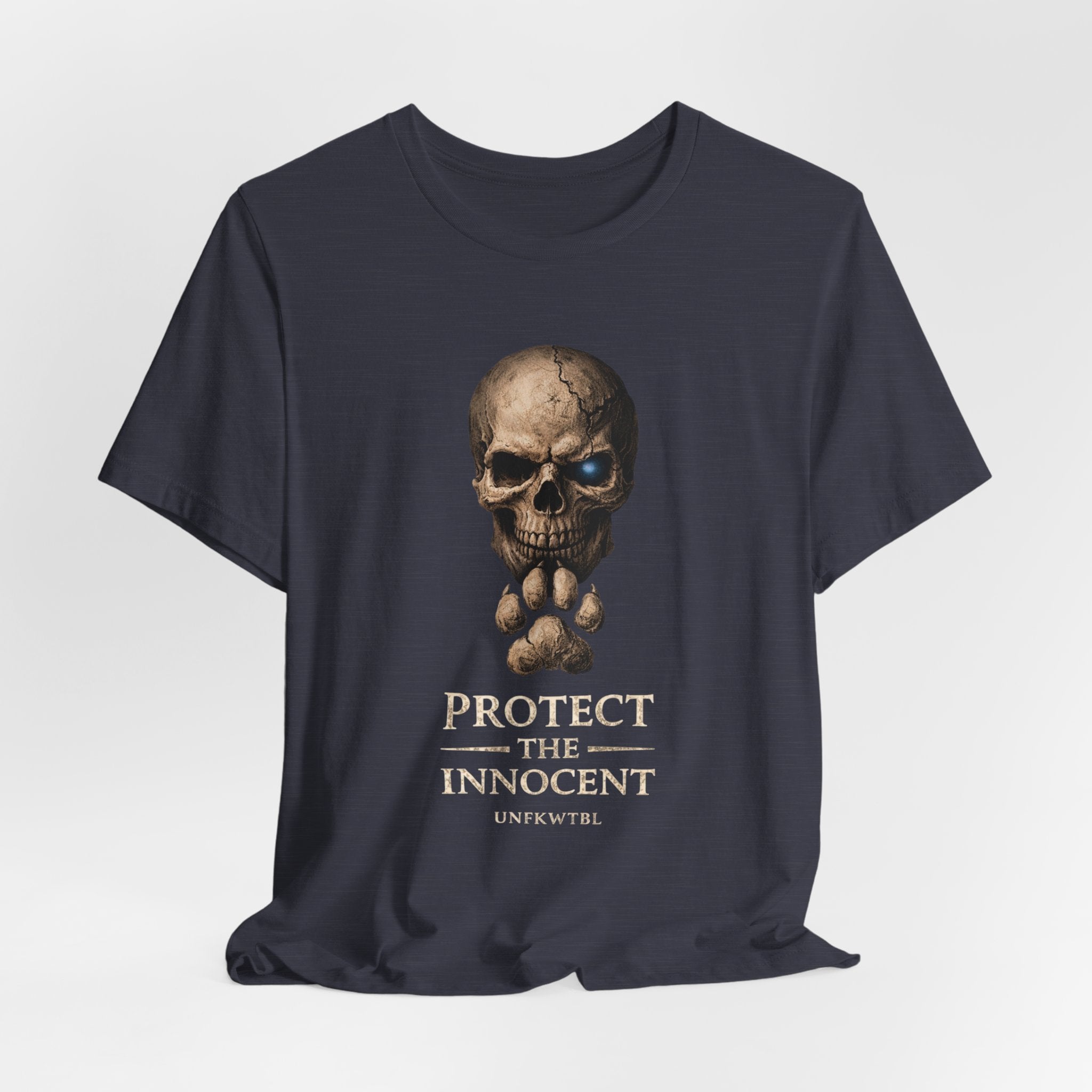 Protect the Innocent Skull Tee — "Harm Them... Answer For It." Statement T-Shirt