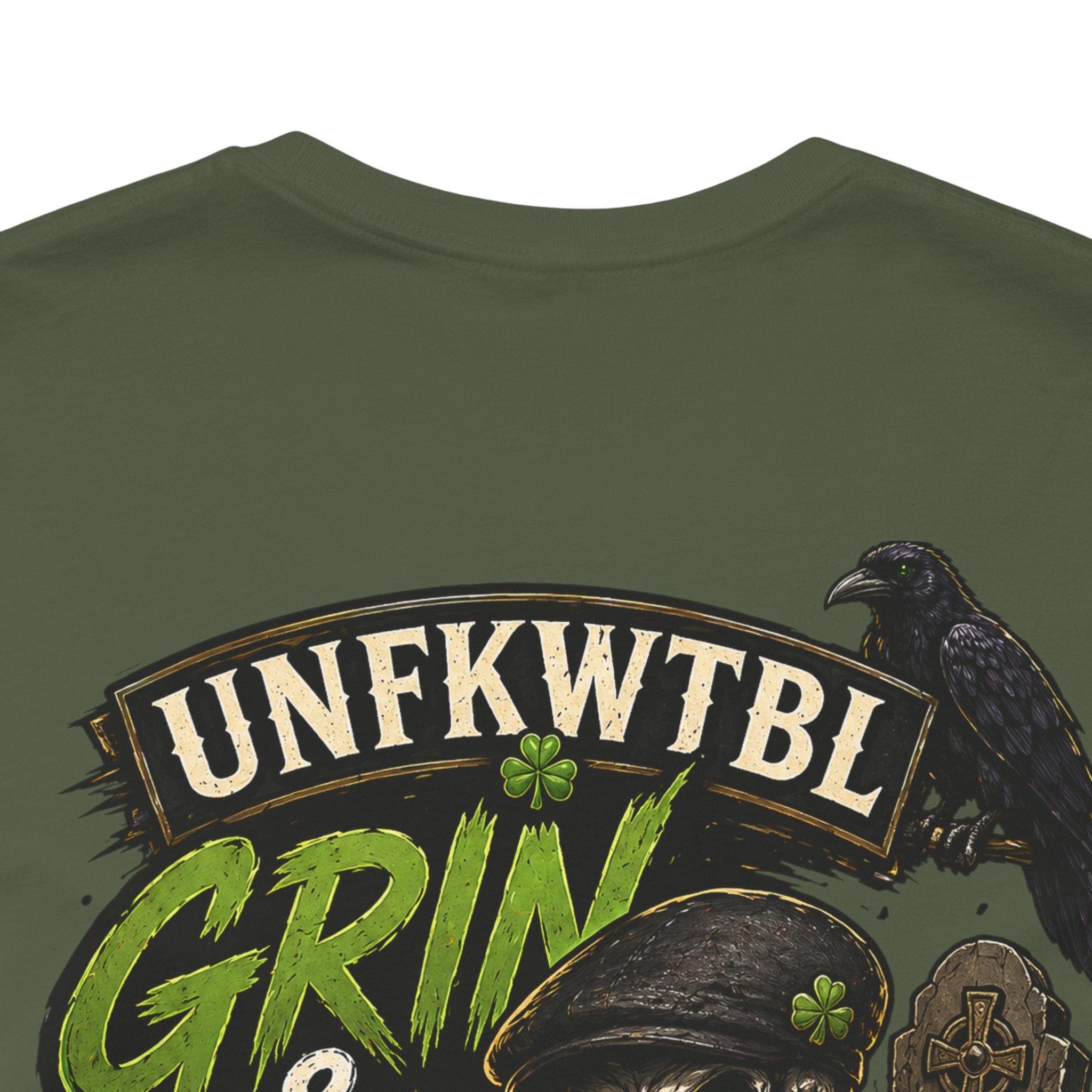Grin & Bury It Skull Tee — Gothic Horror Graphic T-Shirt