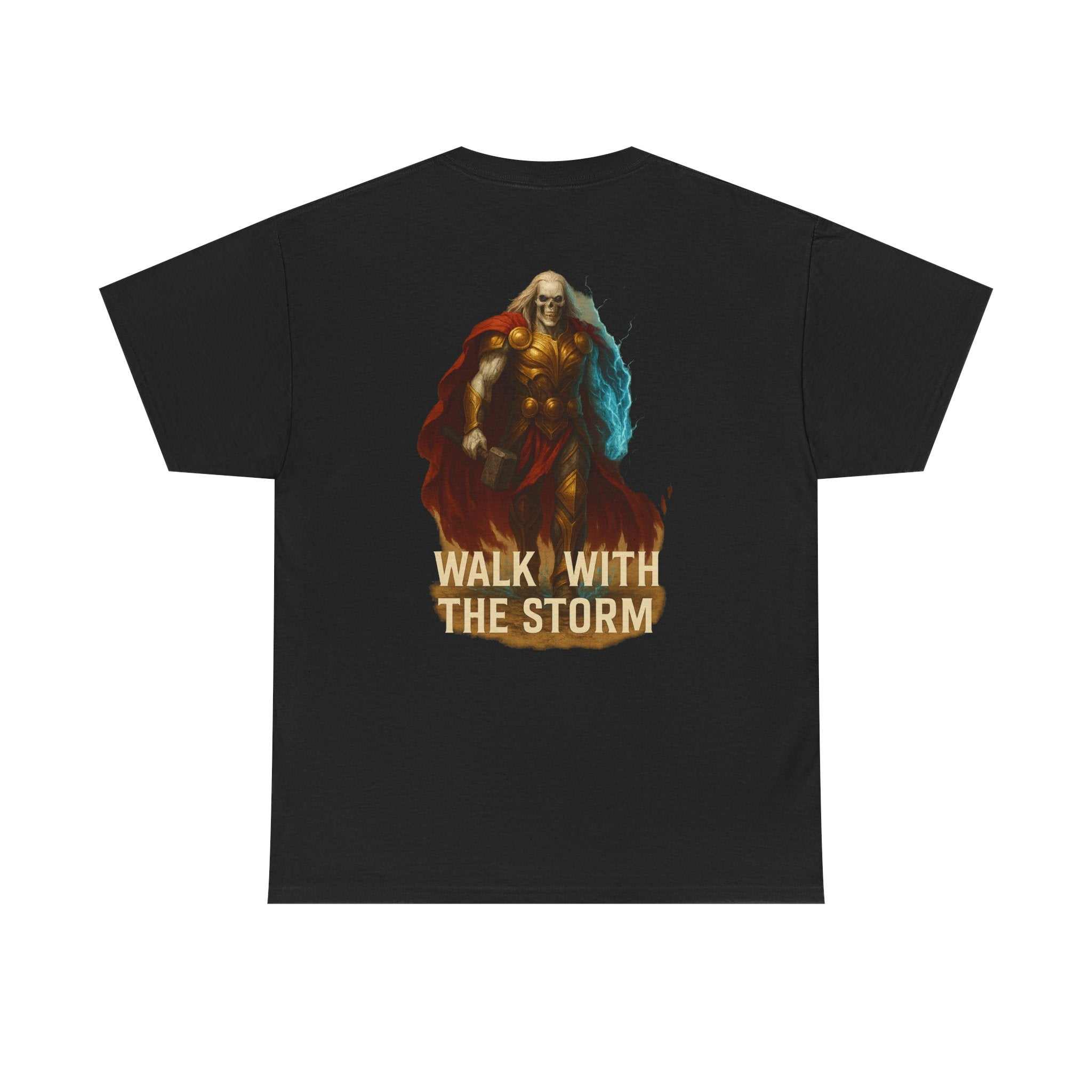 Thor Lightning graphic on heavy cotton unisex tee showcasing Norse mythology design
