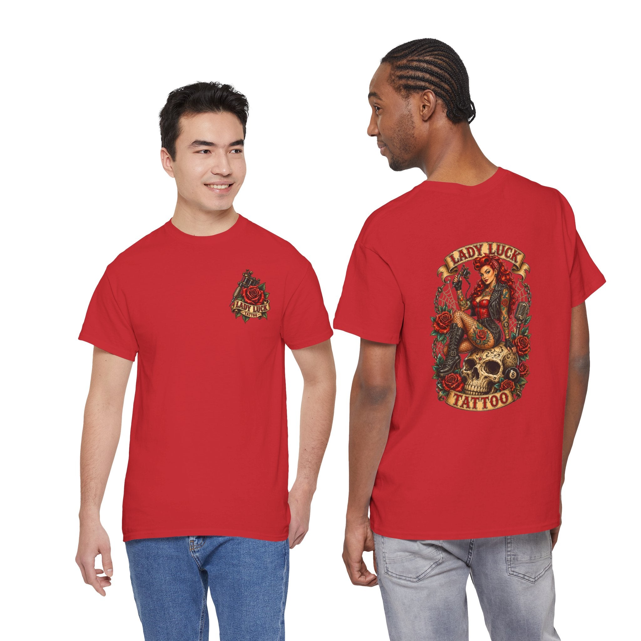 Lady Luck Tattoo Skull Queen Men’s Tee