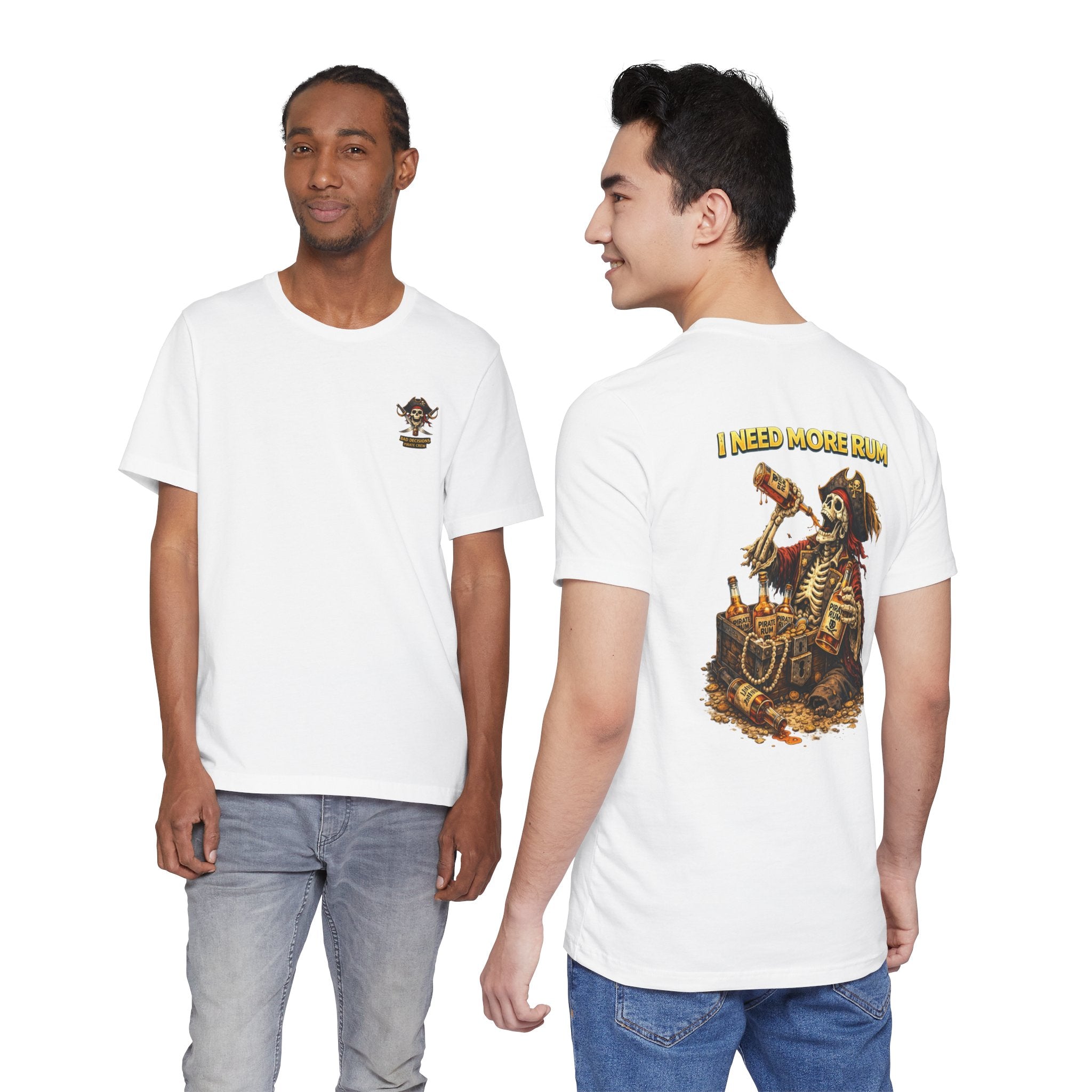 Pirate Skeleton 'I Need More Rum' T-Shirt