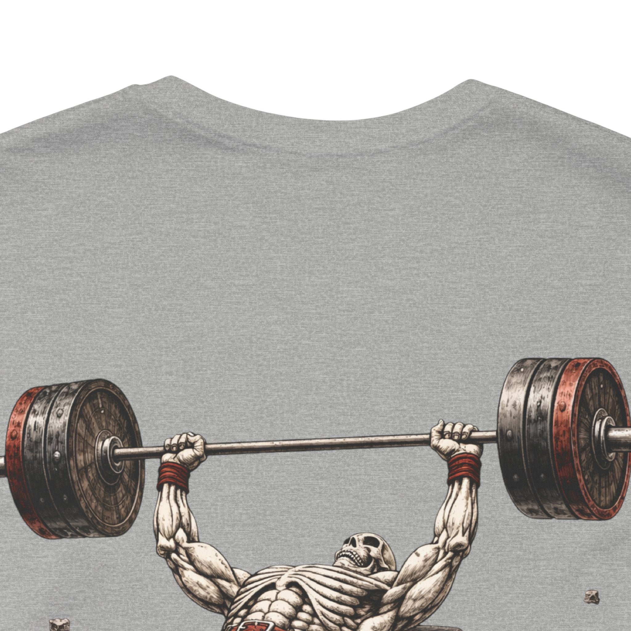 Weightlifting Tee — Vintage Bench Press Skull Design (UNFKWTBL)