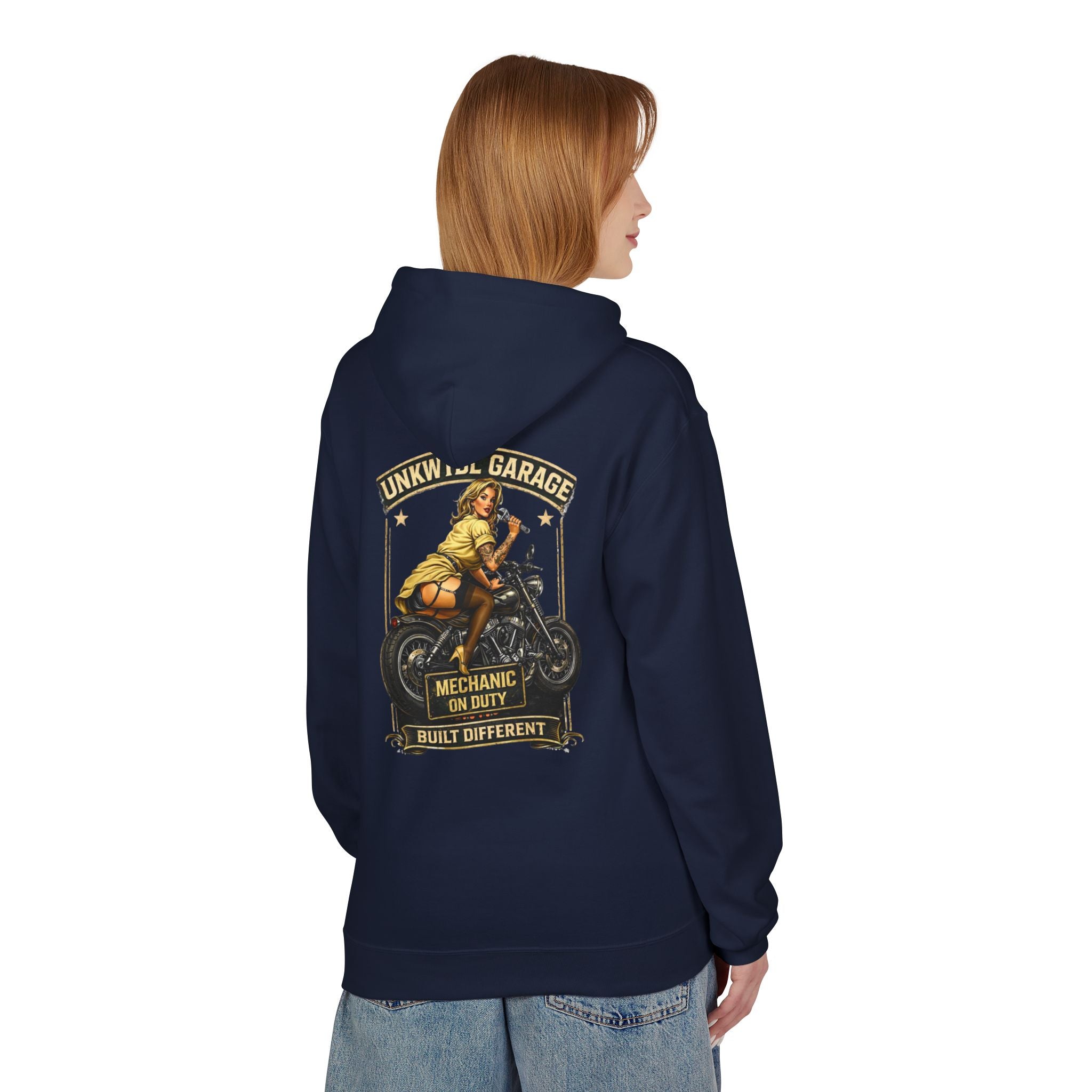 Mechanic Garage Hoodie — "Mechanic On Duty" Vintage Motorcycle Design