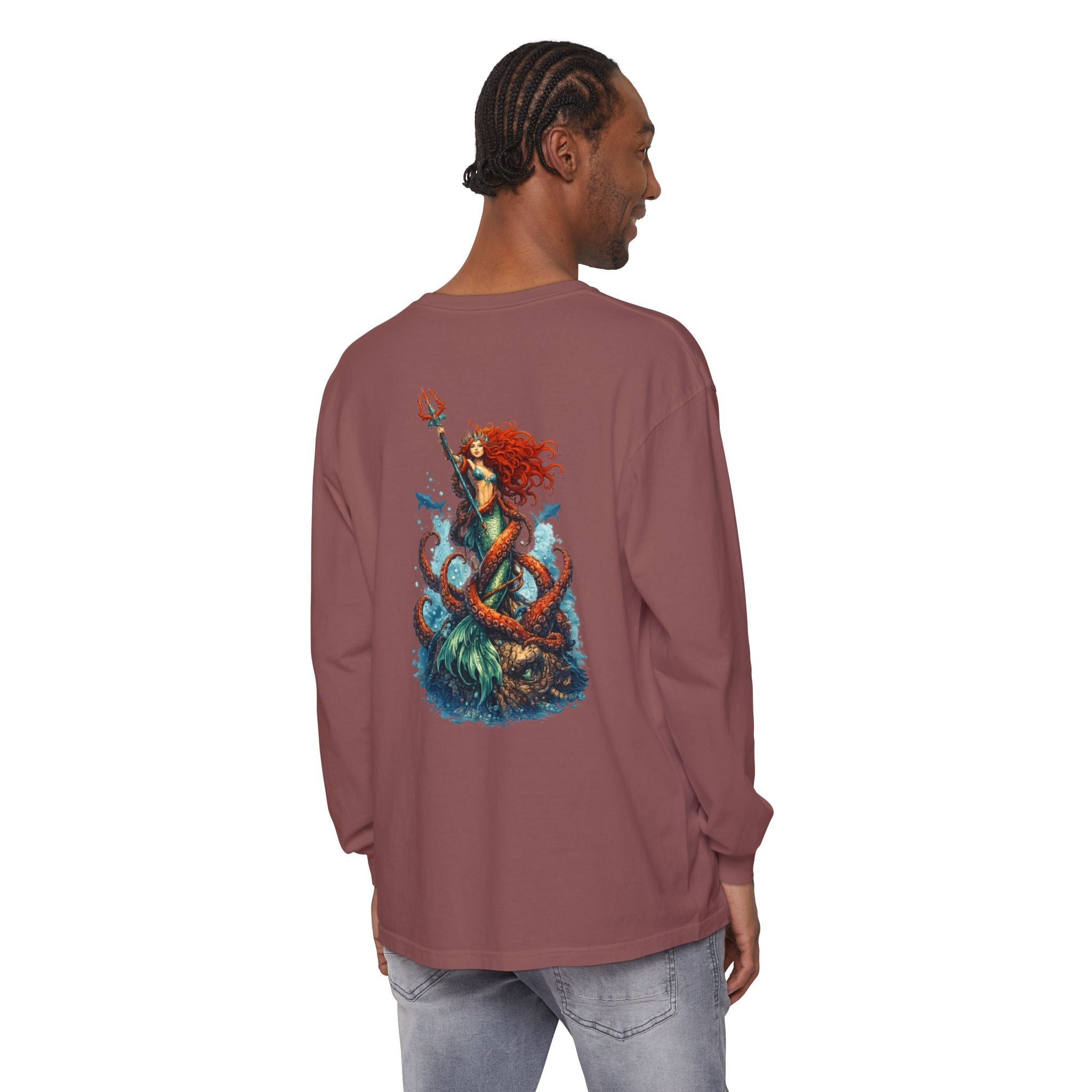 Mermaid & Kraken Graphic Long Sleeve Tee