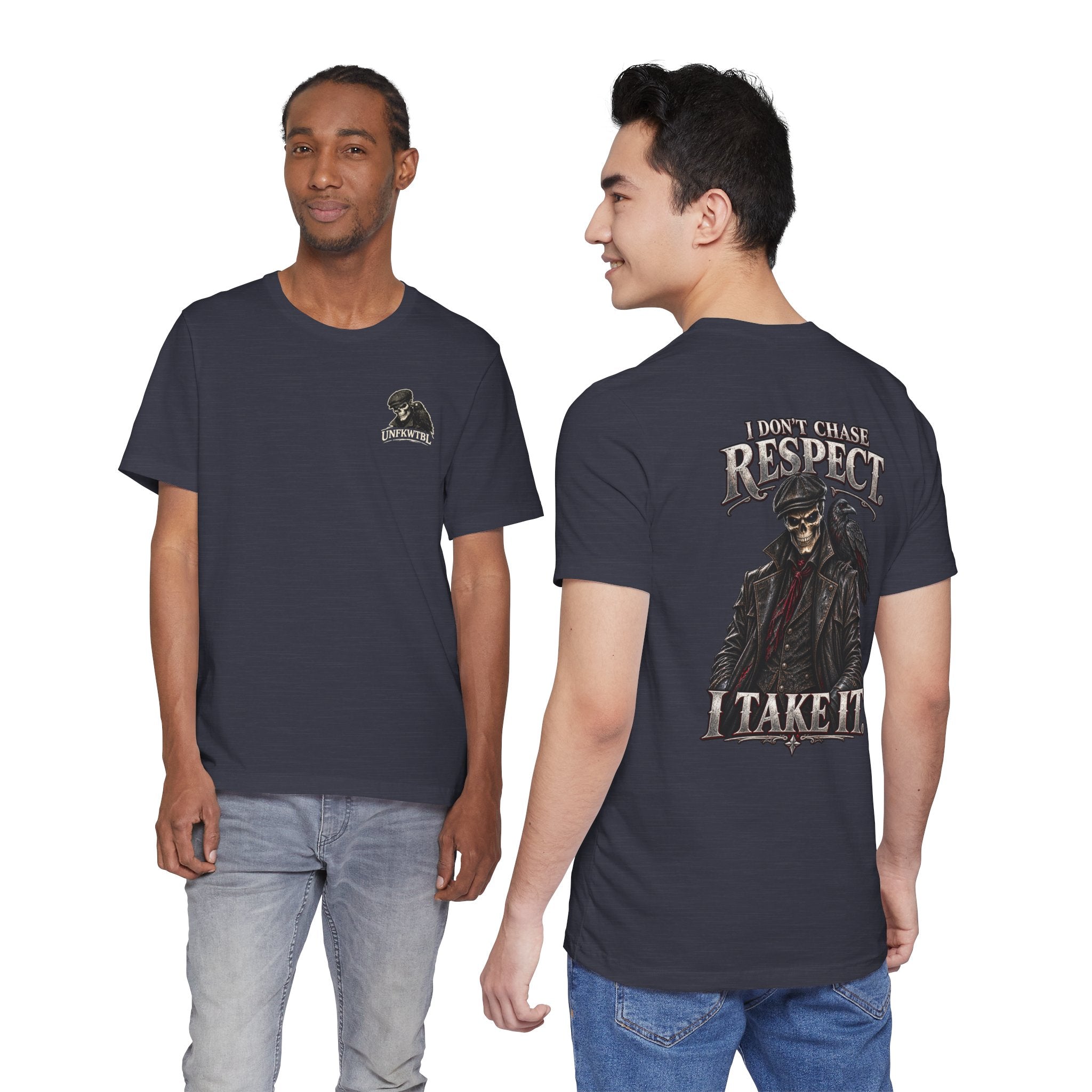 Respect T-Shirt — "I Don't Chase Respect, I Take It" Raven Graphic Tee