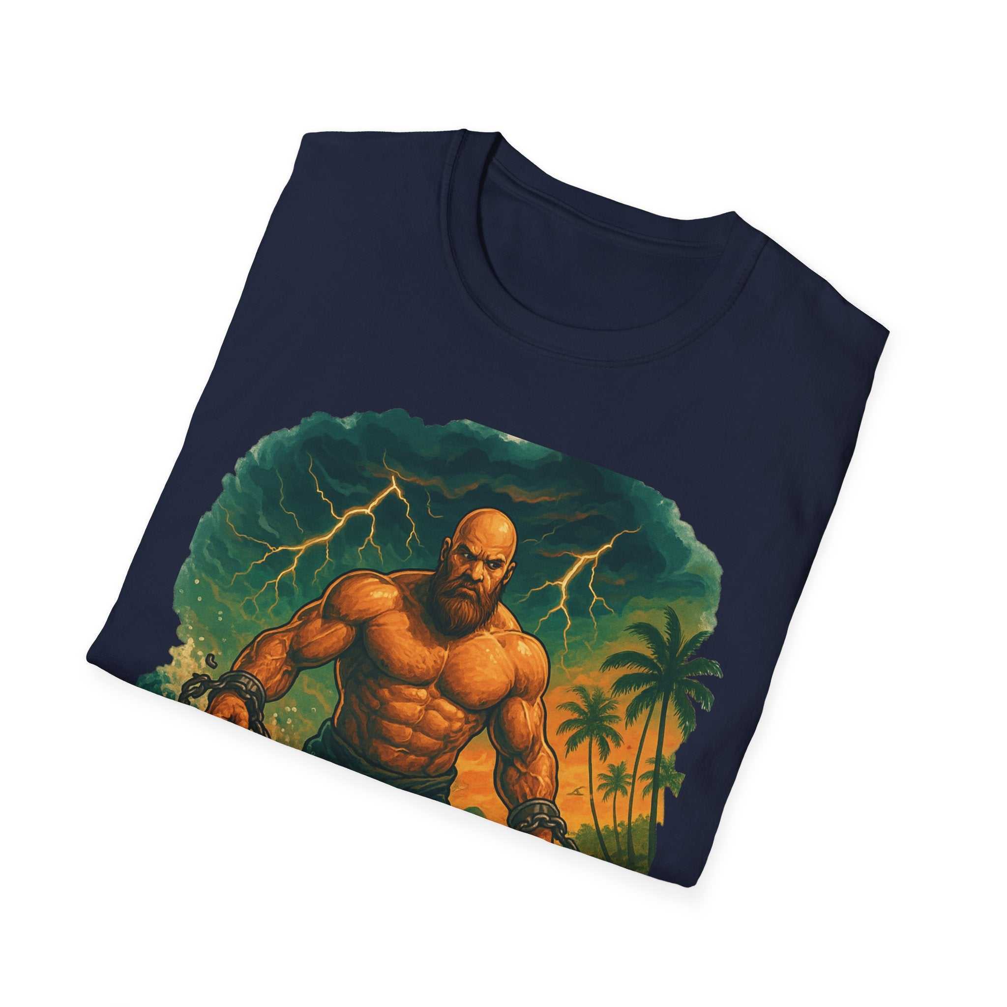 Unisex T-Shirt Storm of Life atlas design lightweight cotton crew neck style
