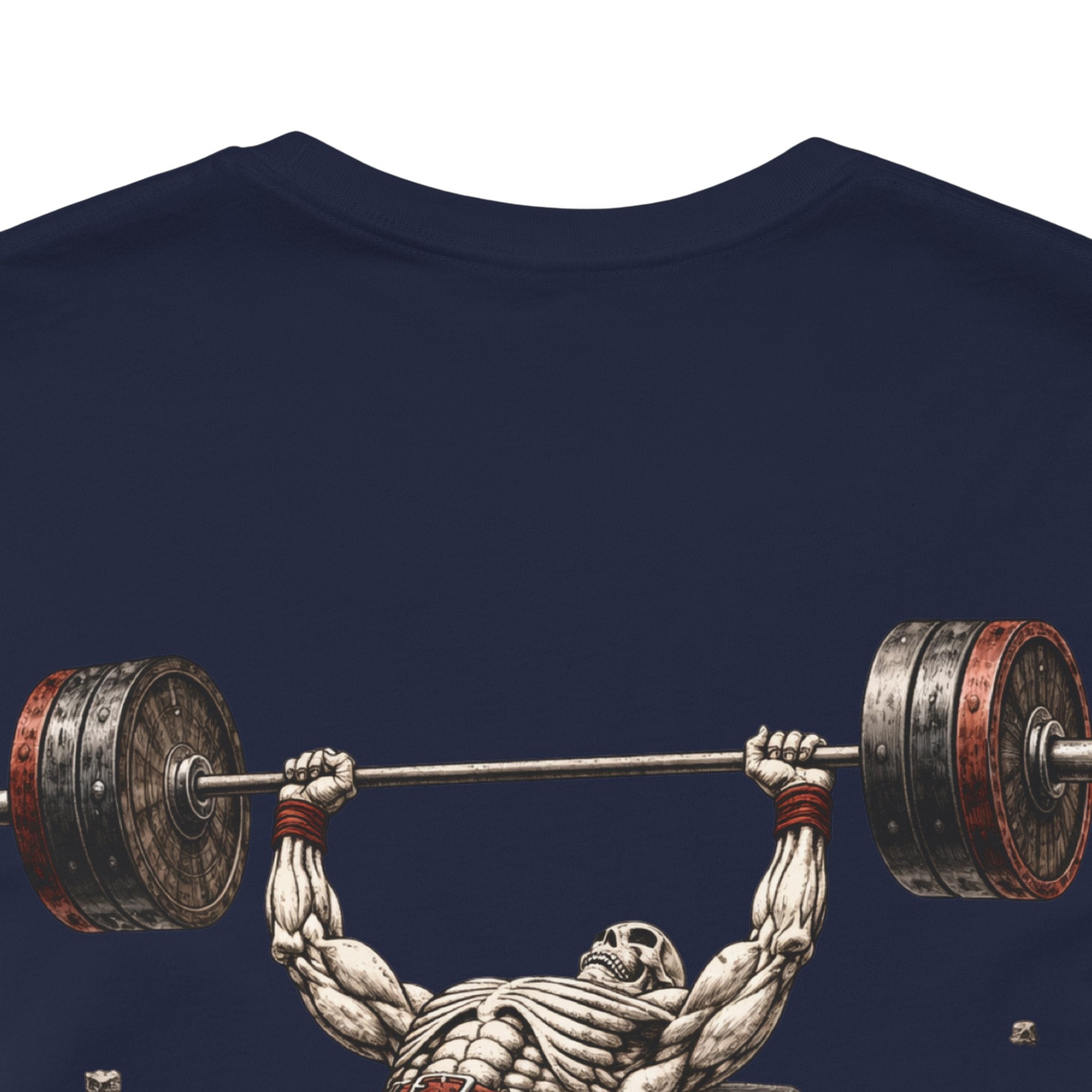 Weightlifting Tee — Vintage Bench Press Skull Design (UNFKWTBL)