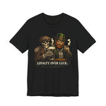 Loyalty Over Luck St. Patrick’s Tee — Vintage Leprechaun & Skeleton Pub Graphic T‑Shirt