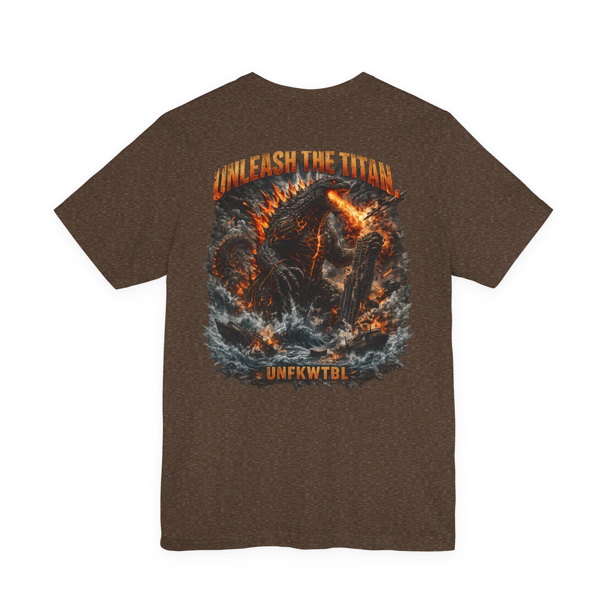 Titan Unleashed Graphic Tee — 'Unleash the Titan' Fire Kraken T‑Shirt