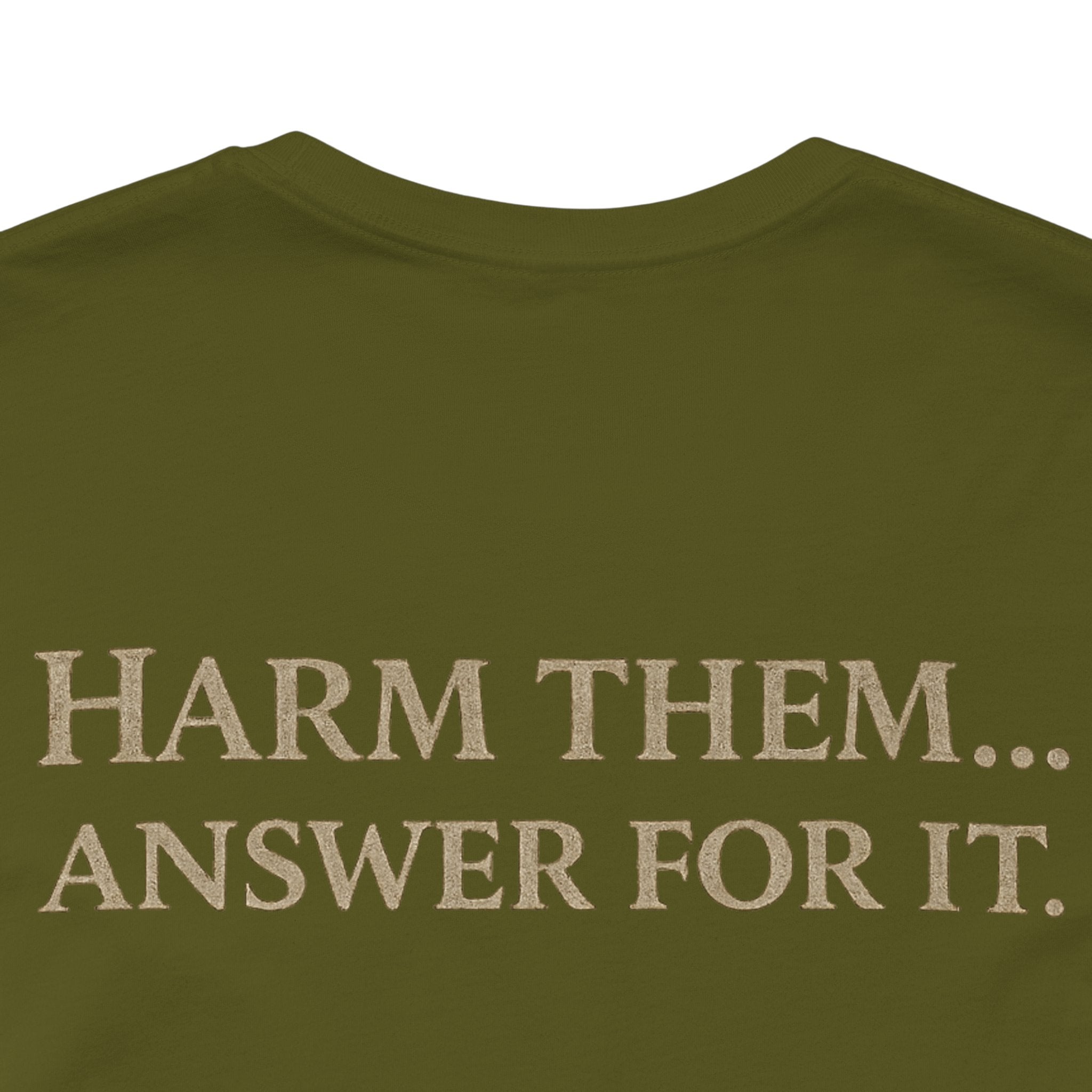 Protect the Innocent Skull Tee — "Harm Them... Answer For It." Statement T-Shirt