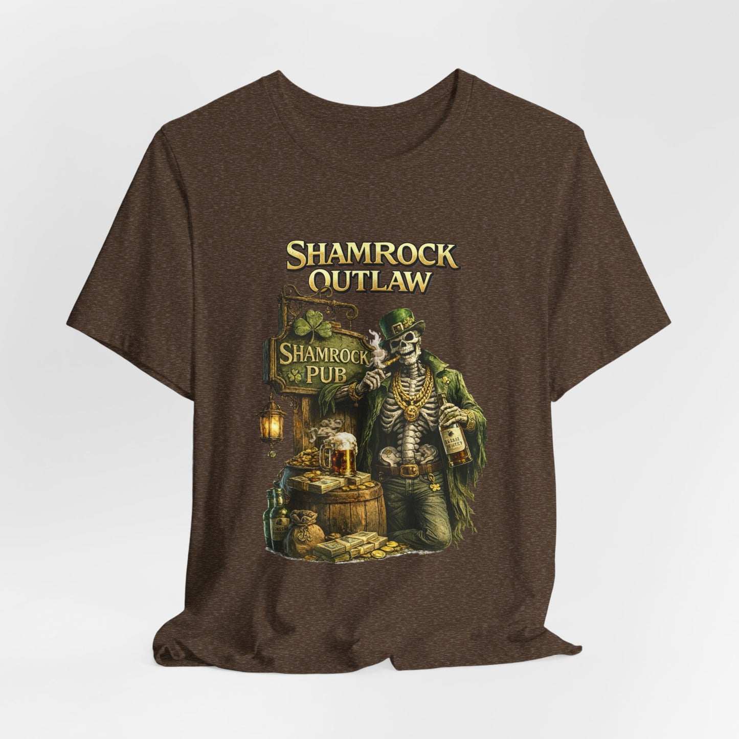Shamrock Outlaw Tee — Vintage Irish Pub St. Patrick’s Day T‑Shirt