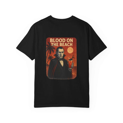 DRACULA Beach Horror Unisex T-shirt, Vintage Vampire Tee, Summer Apparel, Halloween Gift, Beach Party Wear, Unisex Graphic Shirt