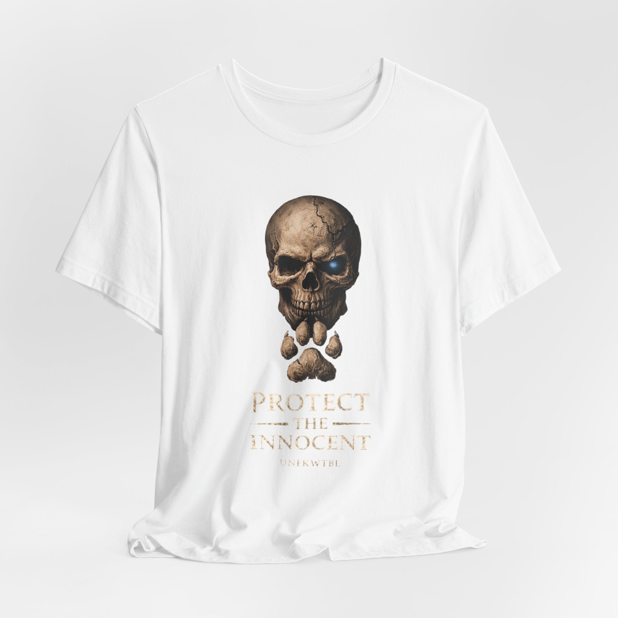 Protect the Innocent Skull Tee — "Harm Them... Answer For It." Statement T-Shirt