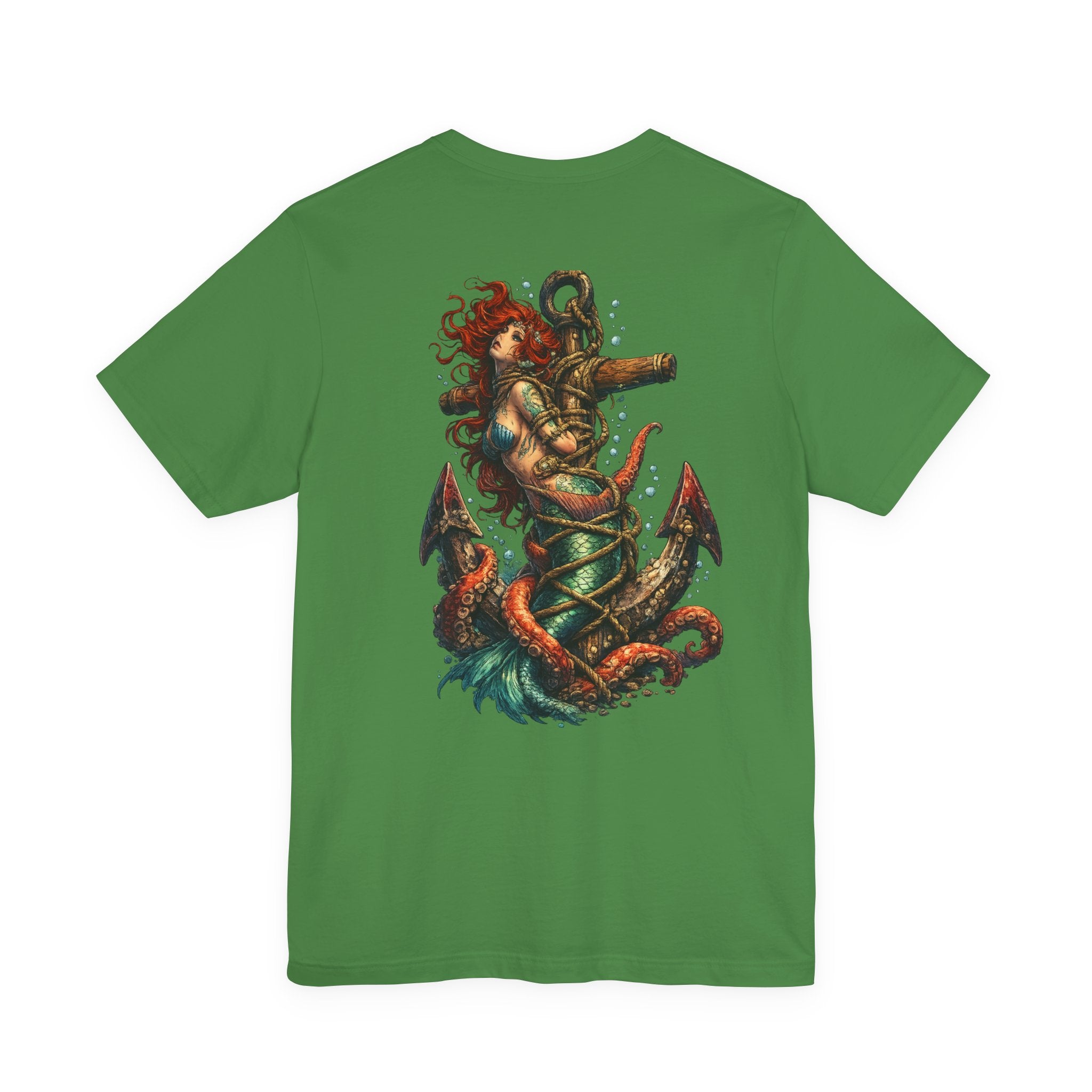 Mermaid Anchor Graphic Tee — Vintage Nautical Octopus Design