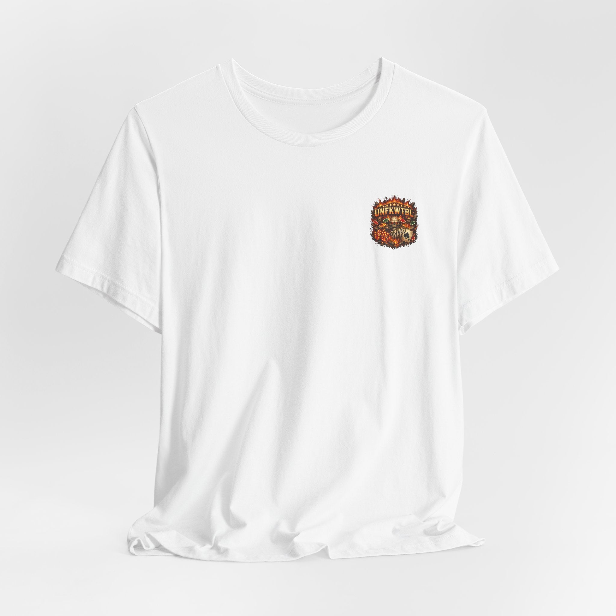 Devil Poker Tee — Fiery Demon Back Graphic T-Shirt