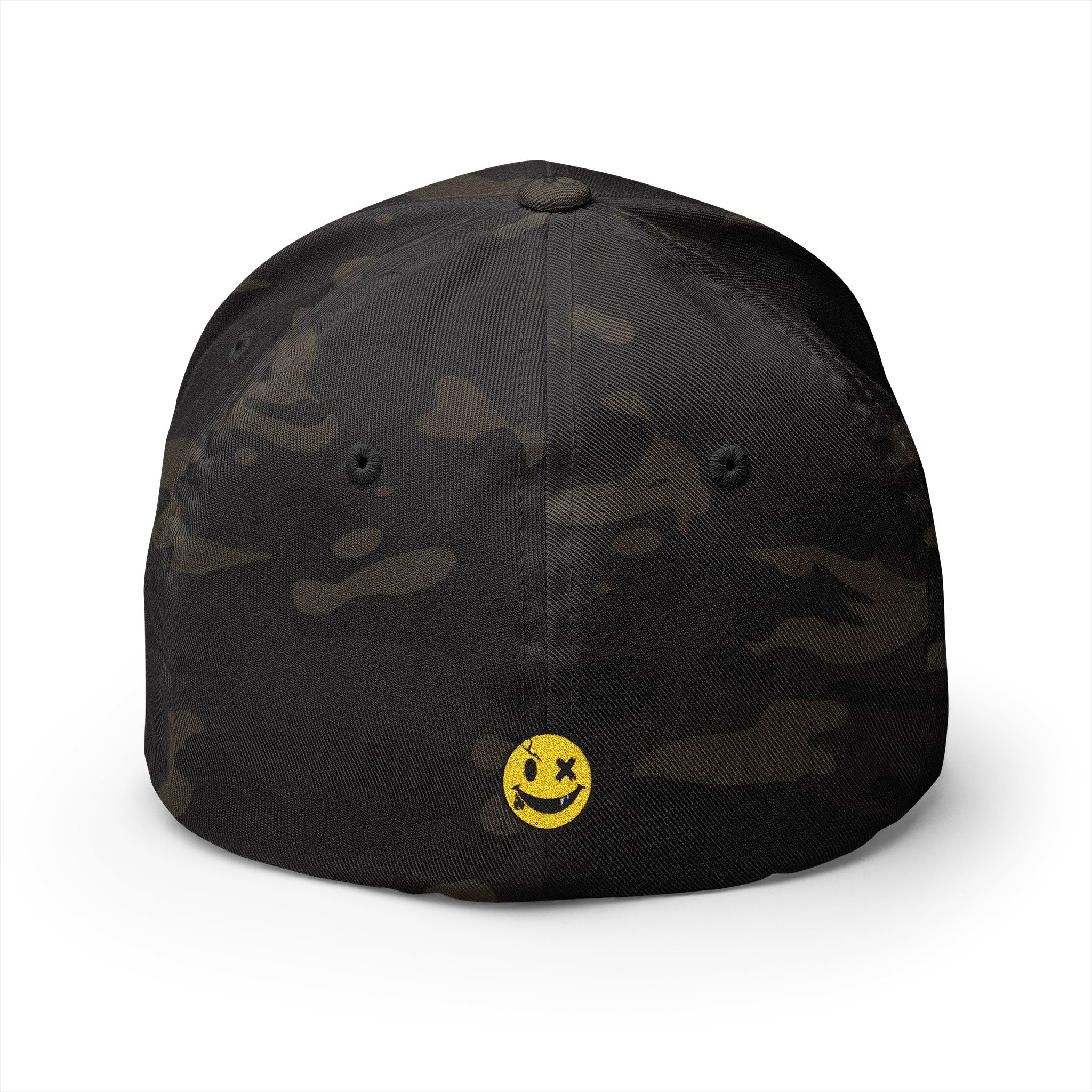 Embroidered Smiley Face Cap — UNFKWITBL Vintage Grunge Baseball Hat