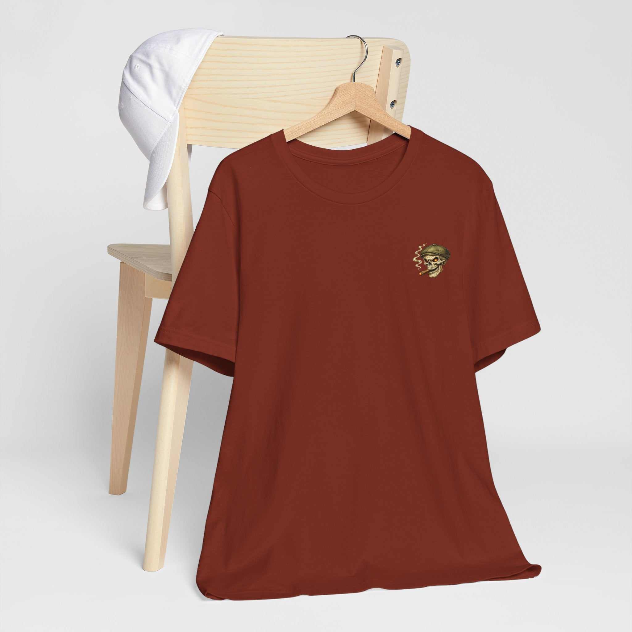 Slow Burn Survivor T-Shirt — Vintage Skull Motorcycle Flame Tee