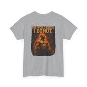 Unisex Heavy Cotton Tee with Bold Skull Design - Edgy Graphic T-Shirt, Statement Tee, Unique Gift, Halloween, Motivational Apparel