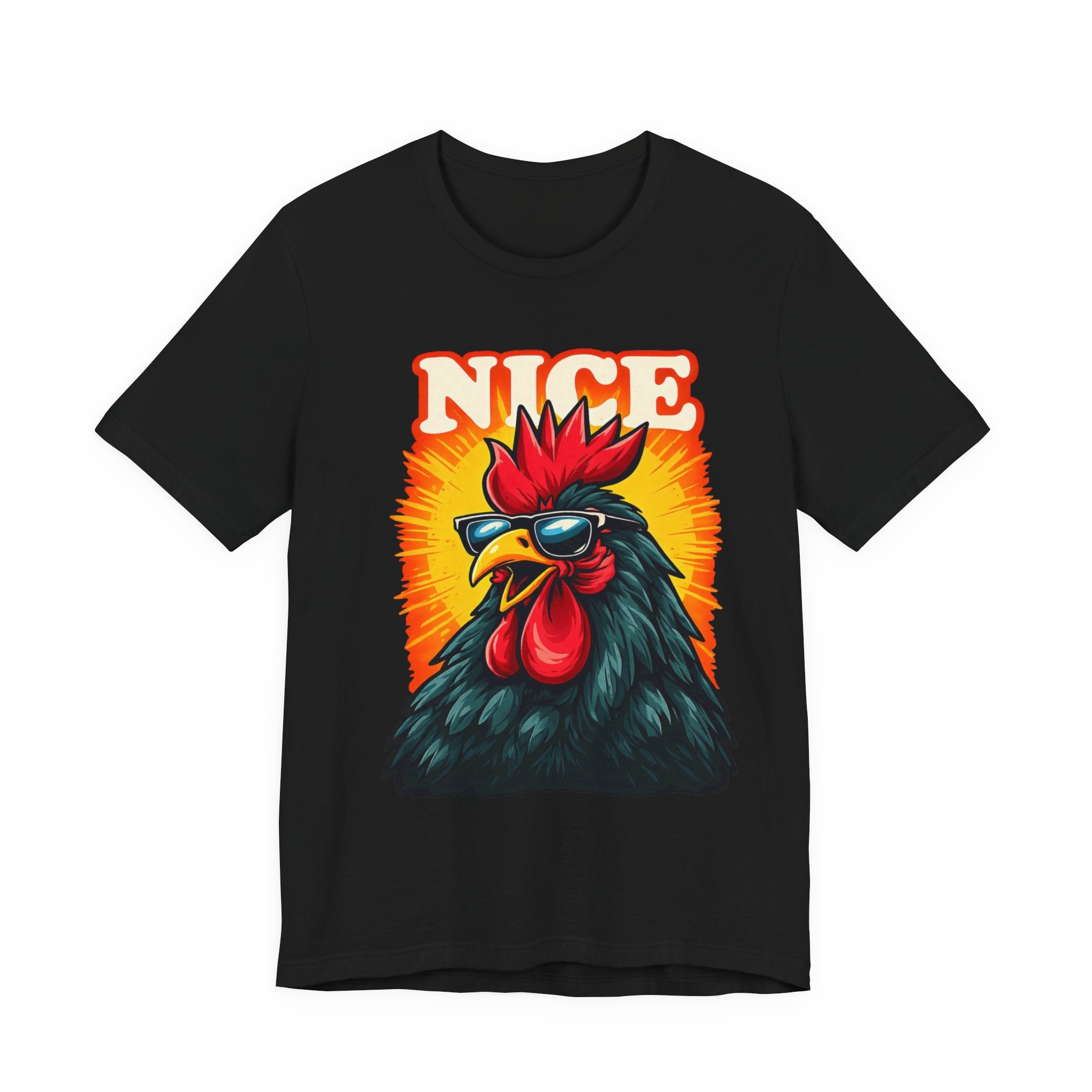 Nice Rooster T-Shirt — Cool Sunglasses Chicken Graphic Tee