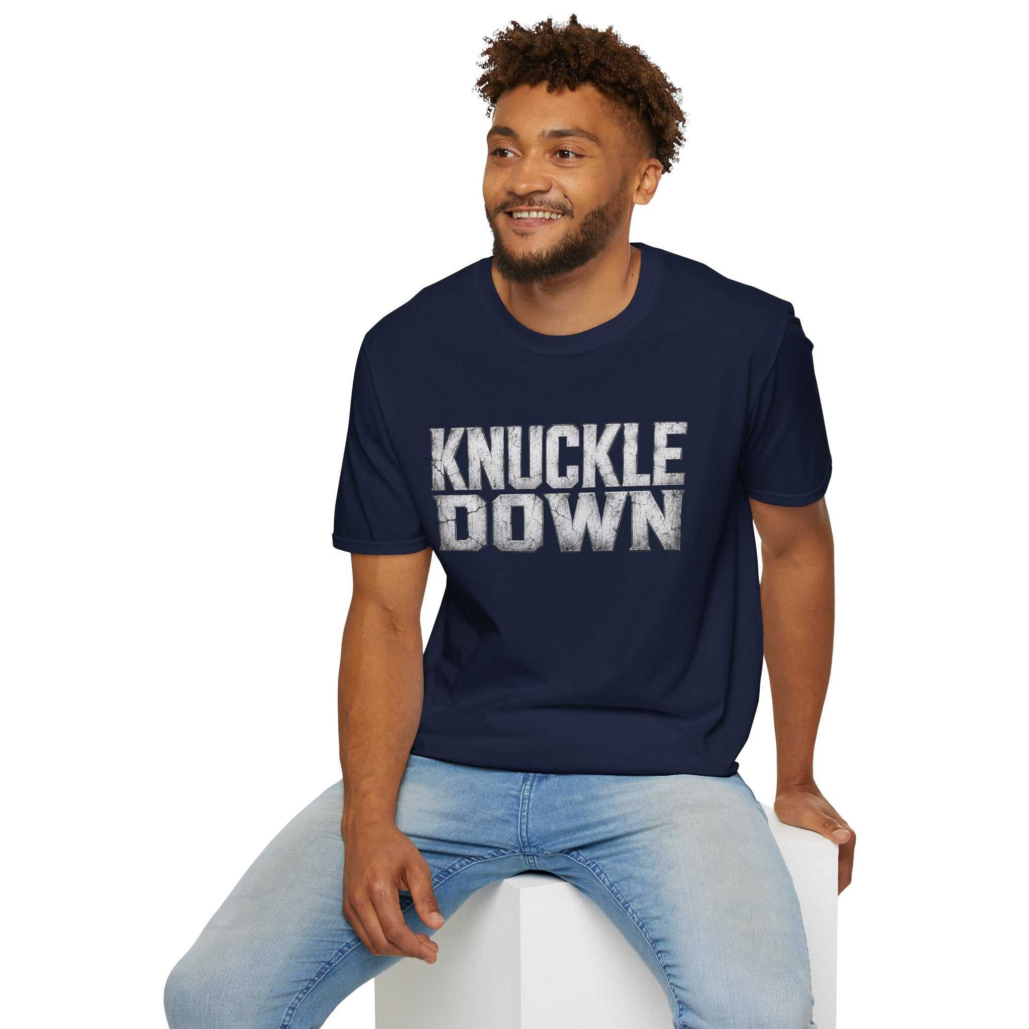 Knuckle Down Graphic T-Shirt — Bold Motivational Workout Tee