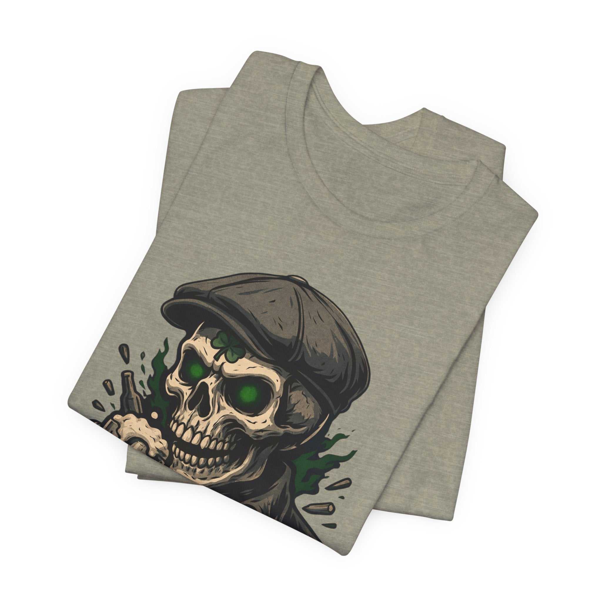 Dead & Lucky Skull Tee with vintage skull graphic and "Bad decisions guaranteed" text on lightweight cotton shirt