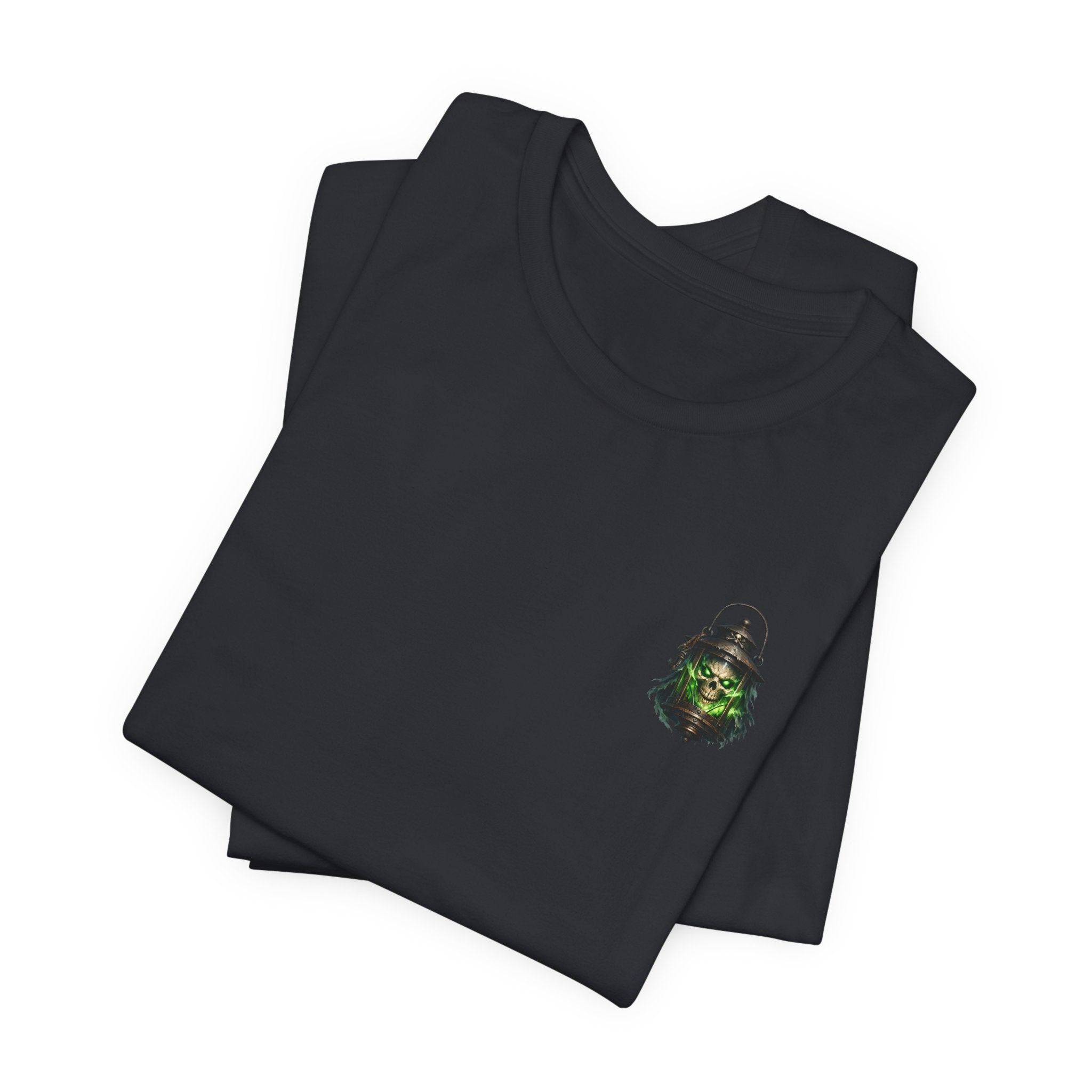 Grim Lantern Skull Tee — Gothic Horror Graphic T-Shirt