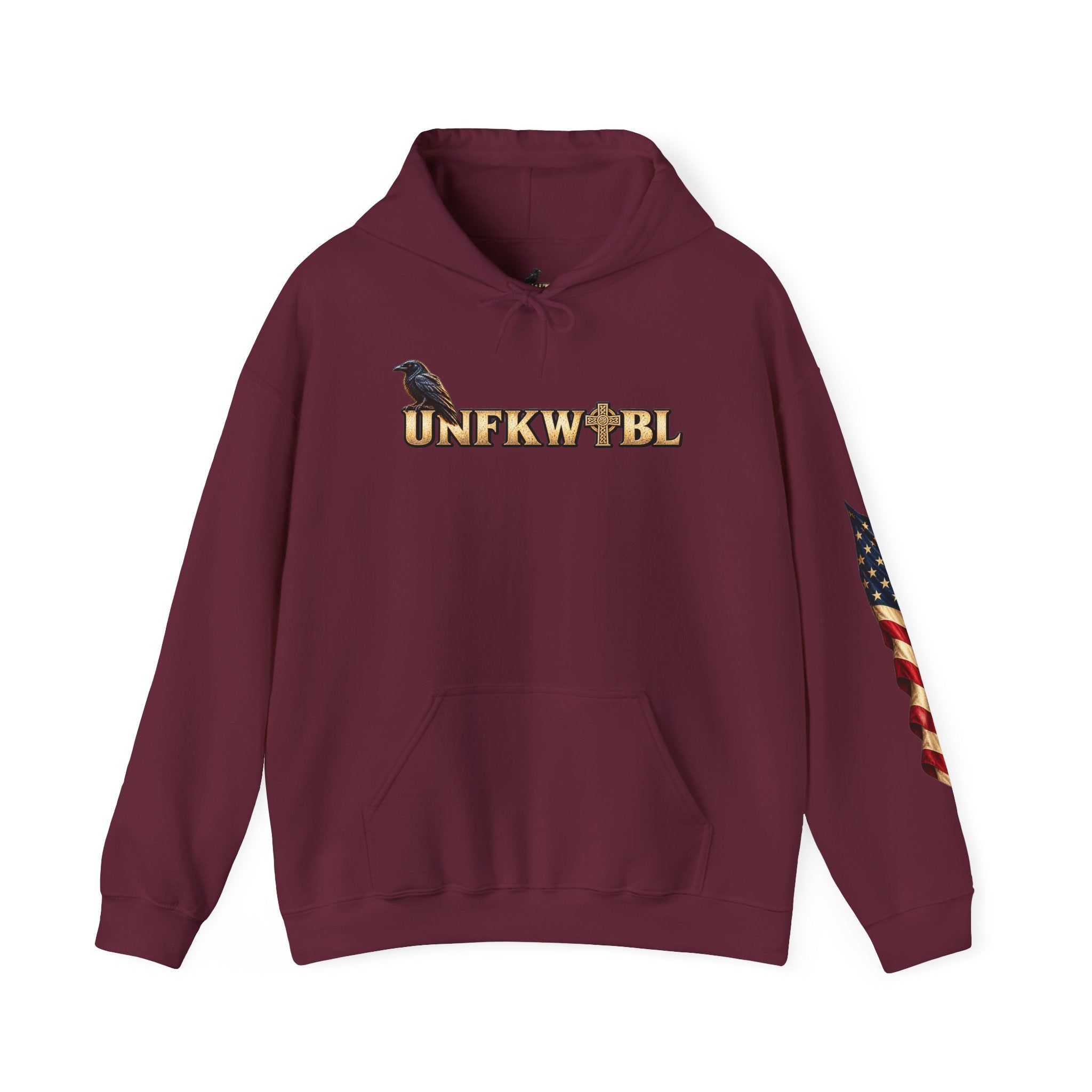 UNFKWTBL The Watcher Raven & Celtic Cross Hoodie